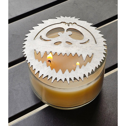 Abominable Snowman Candle Topper - Yeti Metal Candle Decoration