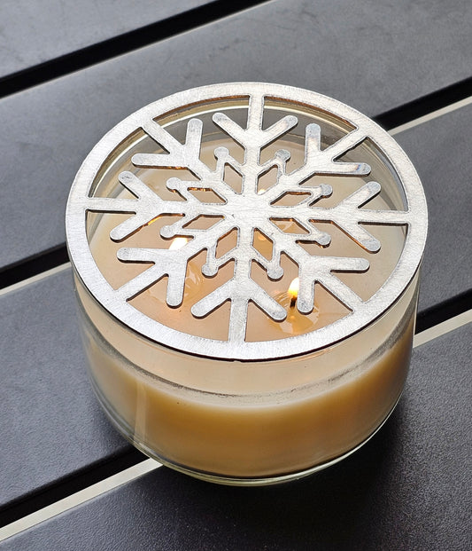 Artic Crystal Snowflake Candle Topper – Prevents Candle Tunnelling, Even Burn Candle Accessory