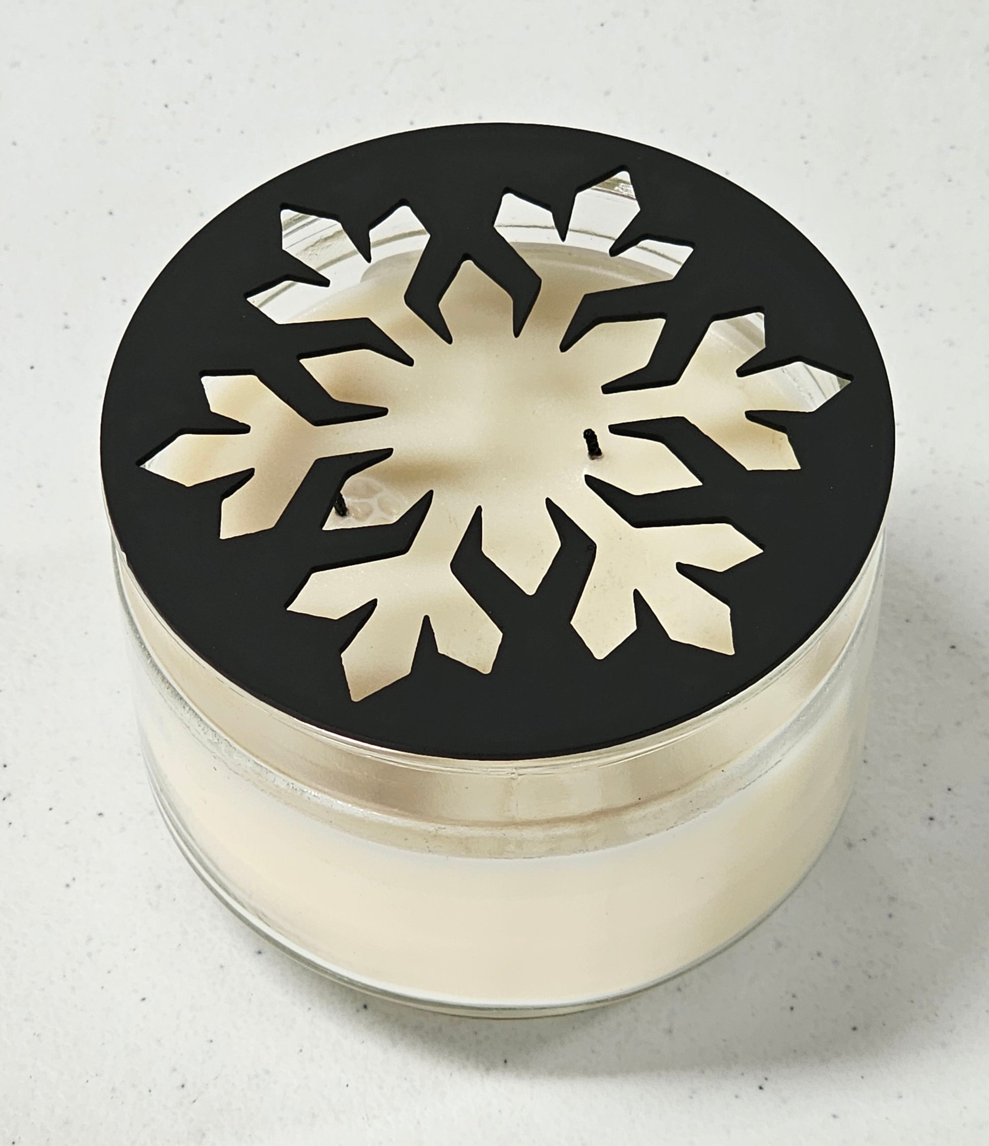 Holiday metal candle topper for seasonal decor