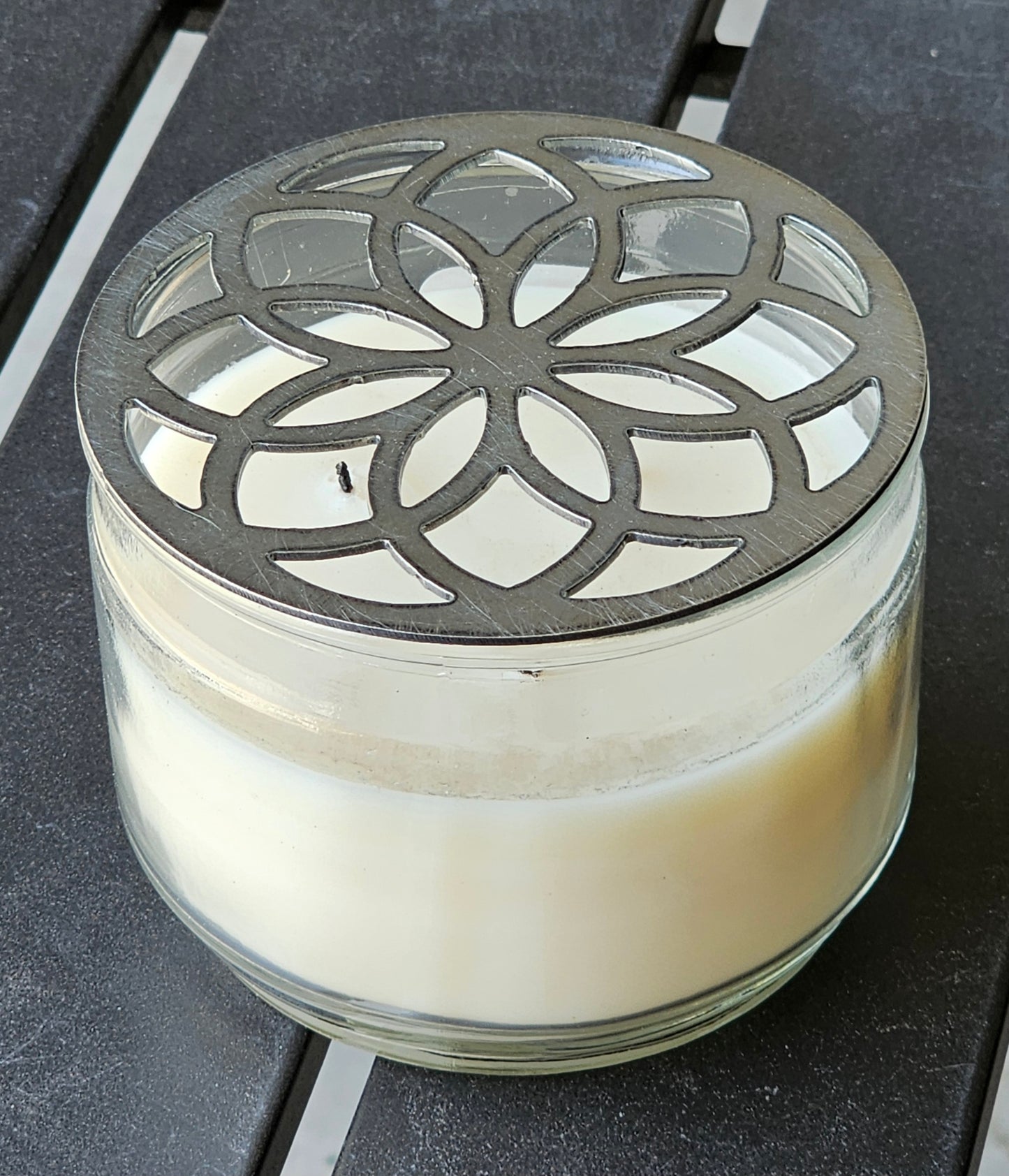 Sacred Geometry Candle Topper Lid – Lotus Mandala Design