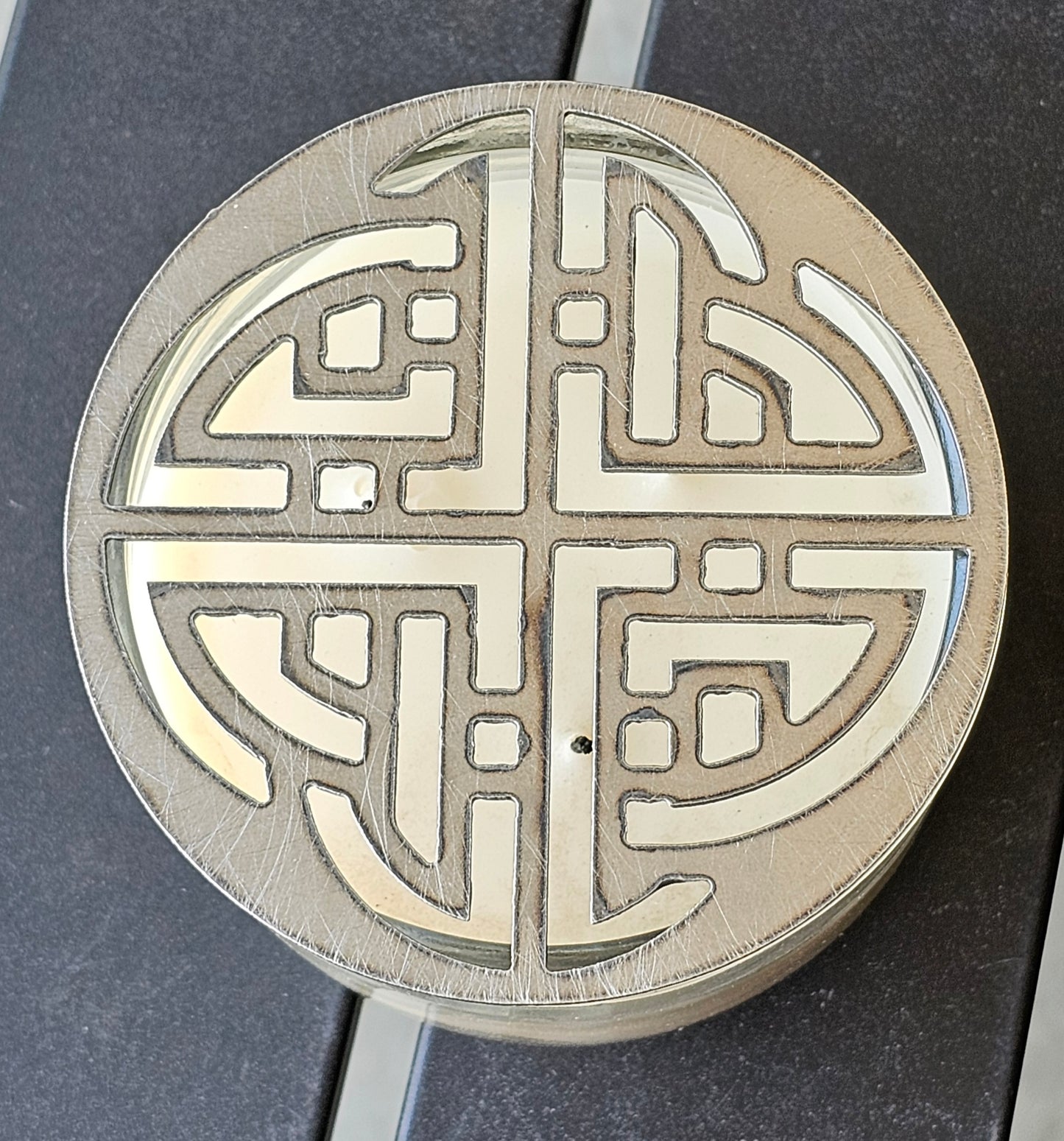 Celtic Blessing Candle Topper – Decorative Metal Celtic Knot Lid for Jar Candles, Irish Spiritual Home Decor Gift
