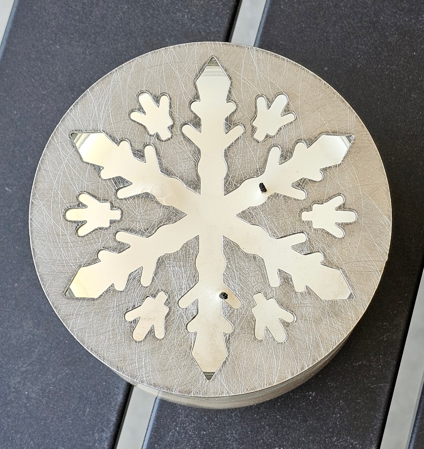 Winter Snowflake Candle Topper
