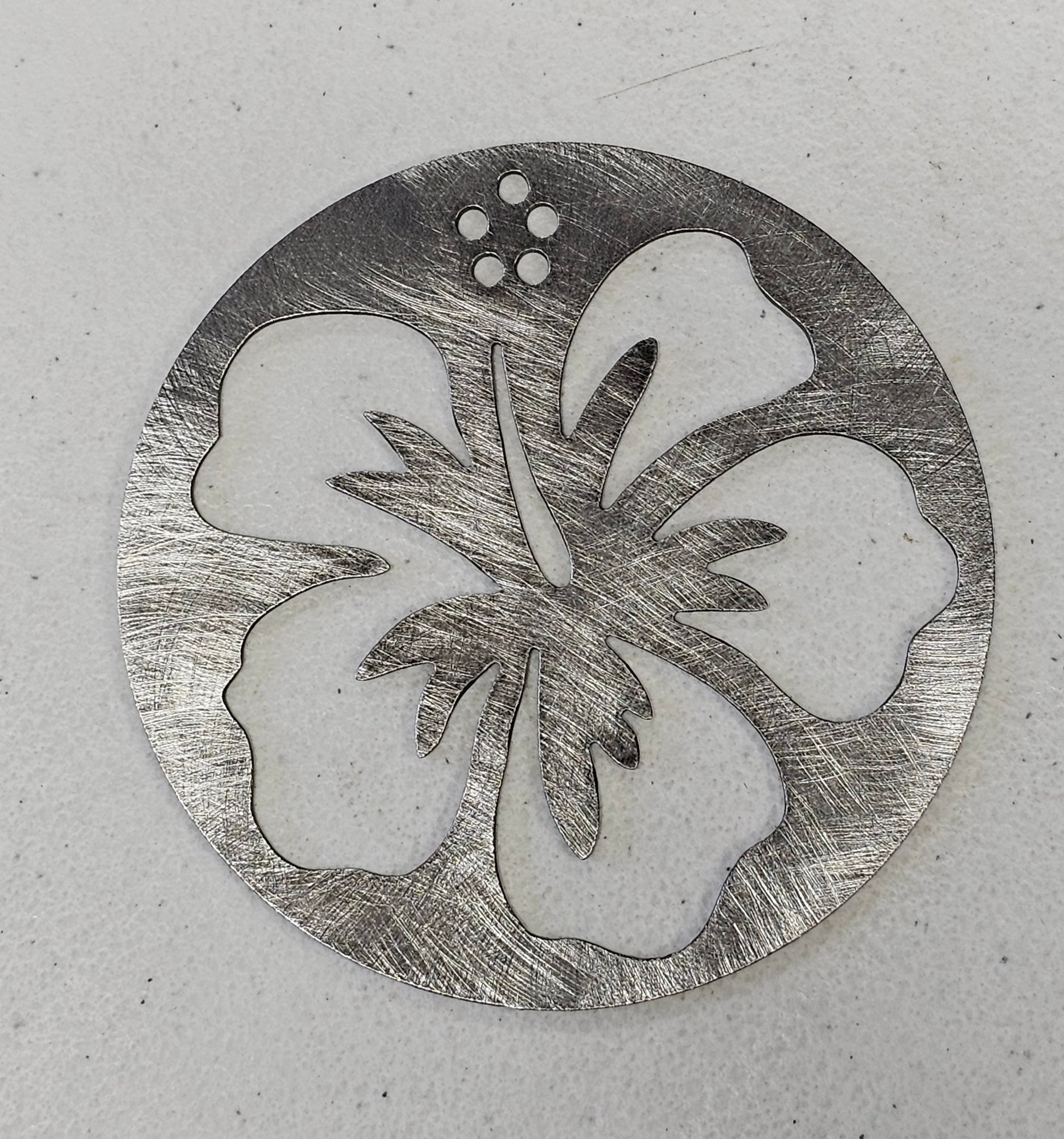 Hibiscus Flower Candle Topper – Floral Metal Candle Lid on Jar Candle, Tropical Home Décor Accessory