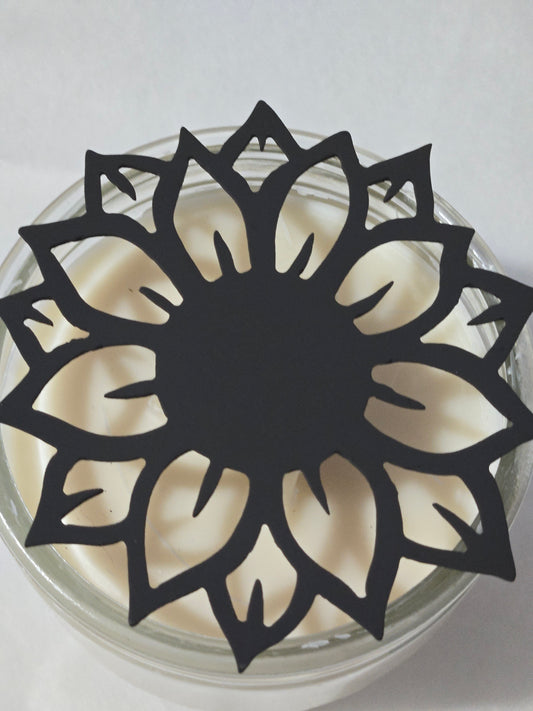 Sunflower Candle Topper | Floral Metal Candle Shade | Decorative Candle Accessory | Rustic Farmhouse Home Decor
