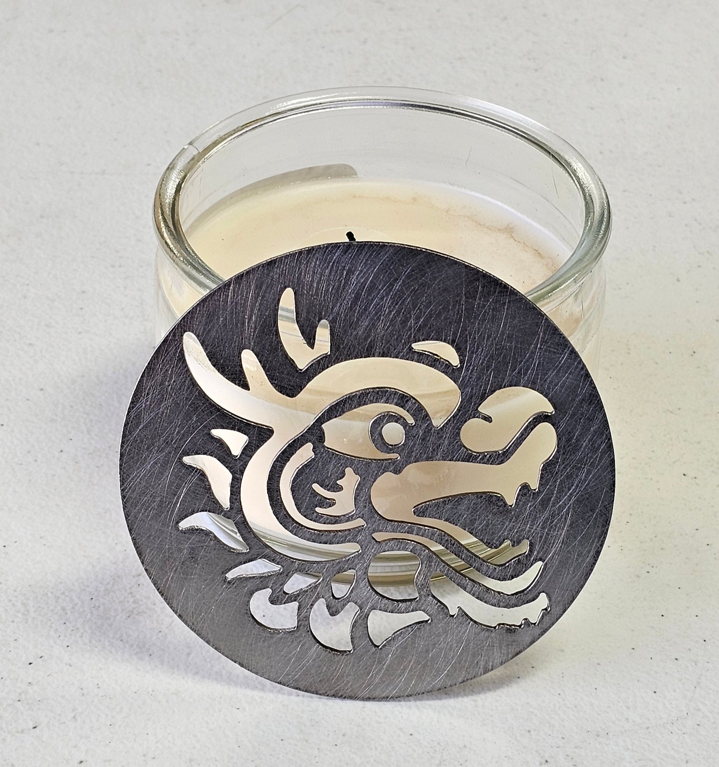Dragon Candle Topper Lid – Metal Candle Lid Cover for Jar Candles | Unique Dragon Design | Home Décor & Gift for Candle Lovers