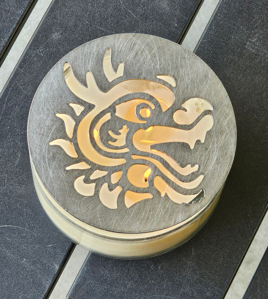 Dragon Candle Topper Lid – Metal Candle Lid Cover for Jar Candles | Unique Dragon Design | Home Décor & Gift for Candle Lovers