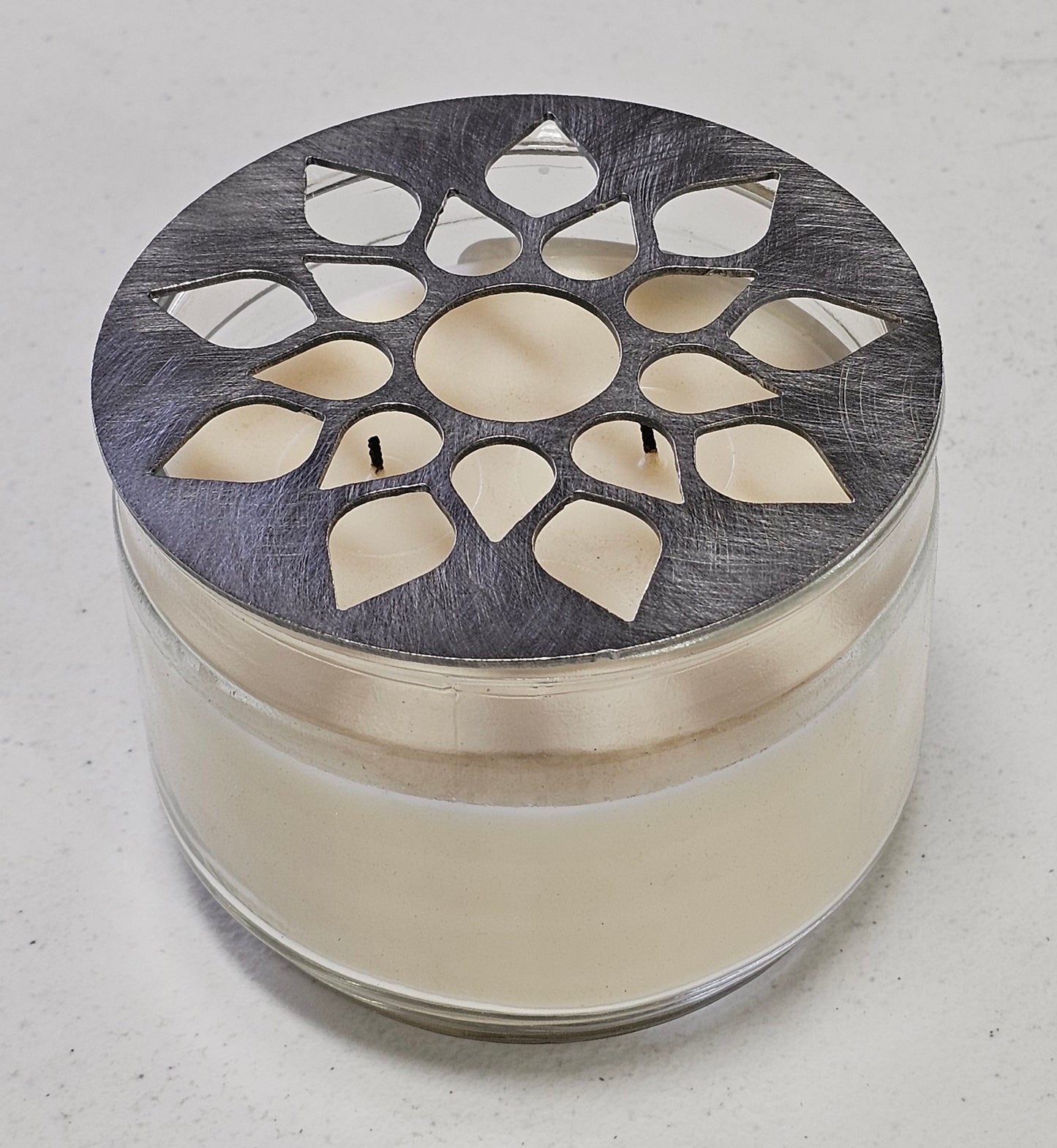 Helios Sunburst Candle Topper Lid – Metal Candle Lid for Jar Candles | Sunburst Design | Modern Home Décor Gift for Candle Lovers