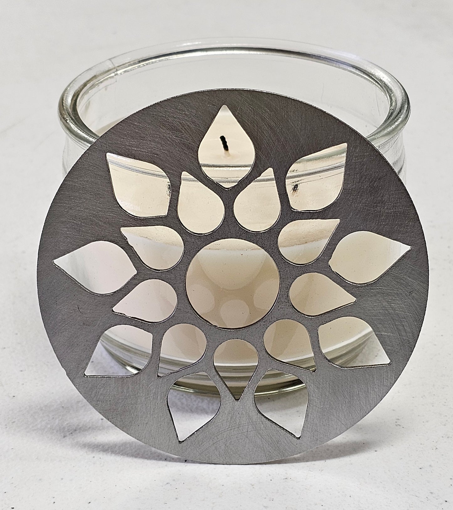 Helios Sunburst Candle Topper Lid – Metal Candle Lid for Jar Candles | Sunburst Design | Modern Home Décor Gift for Candle Lovers