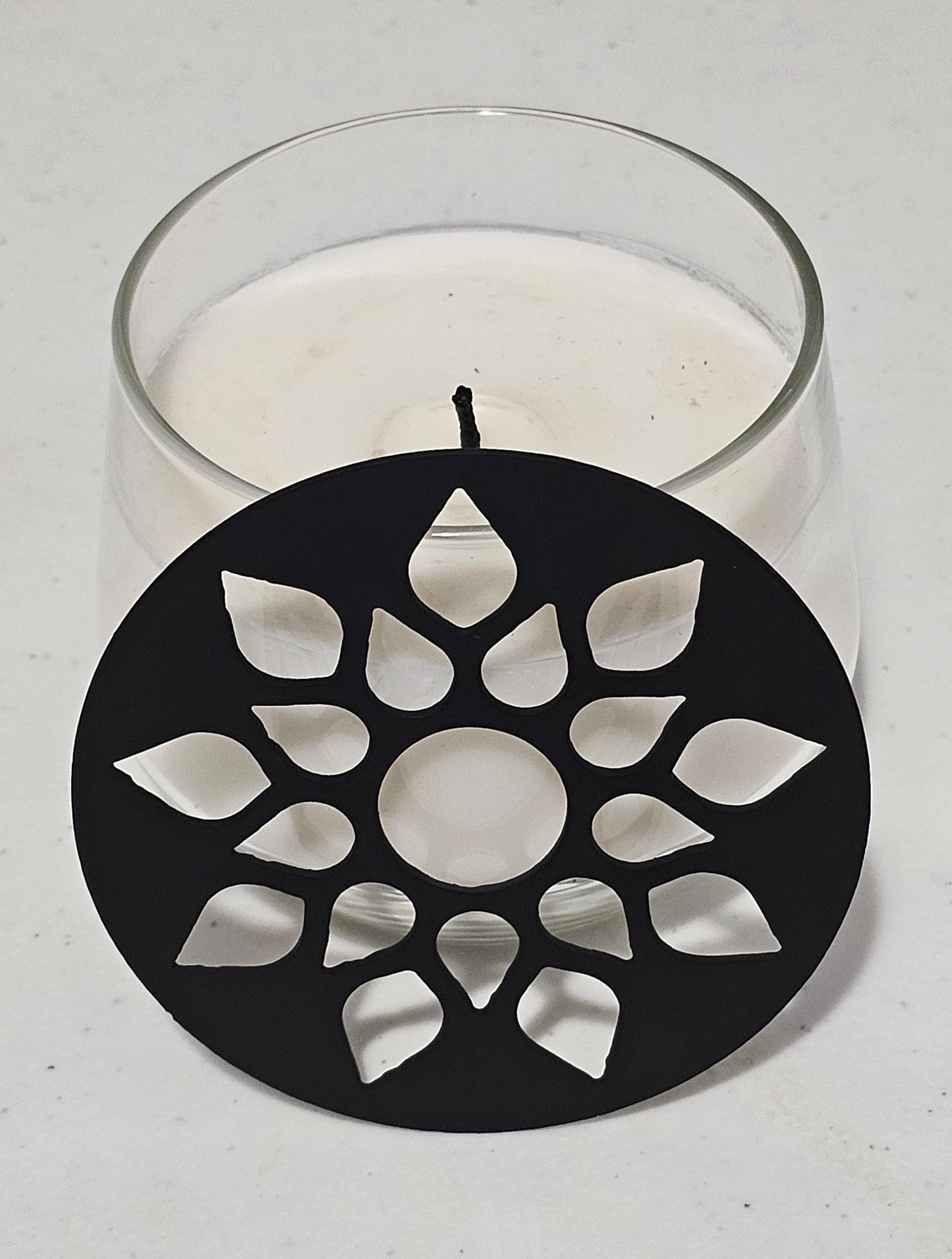 Helios Sunburst Candle Topper Lid – Metal Candle Lid for Jar Candles | Sunburst Design | Modern Home Décor Gift for Candle Lovers