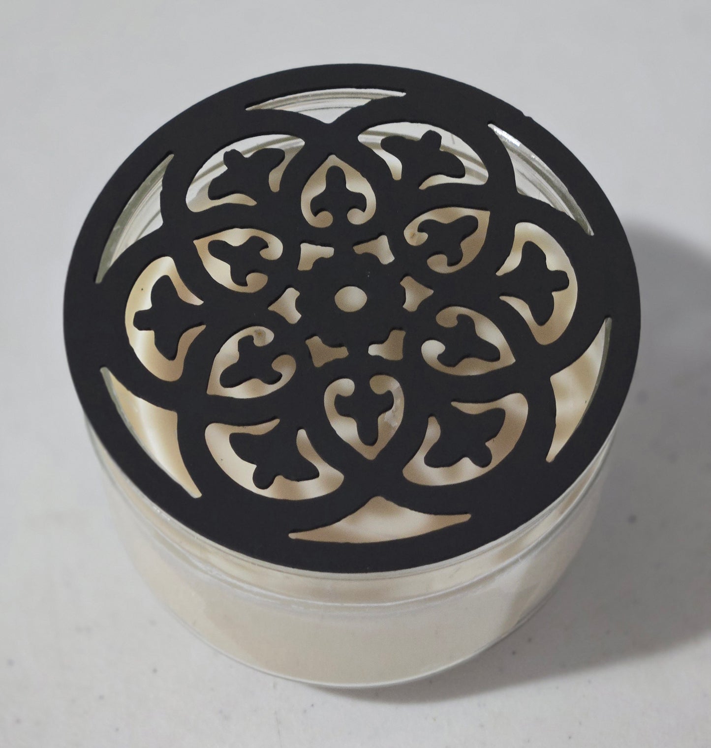 Celestial Mandala Candle Topper – Decorative Metal Candle Lid for Even Burn – Prevents Tunneling – Boho Spiritual Jar Candle Cover – Ornate Metal Candle Lid