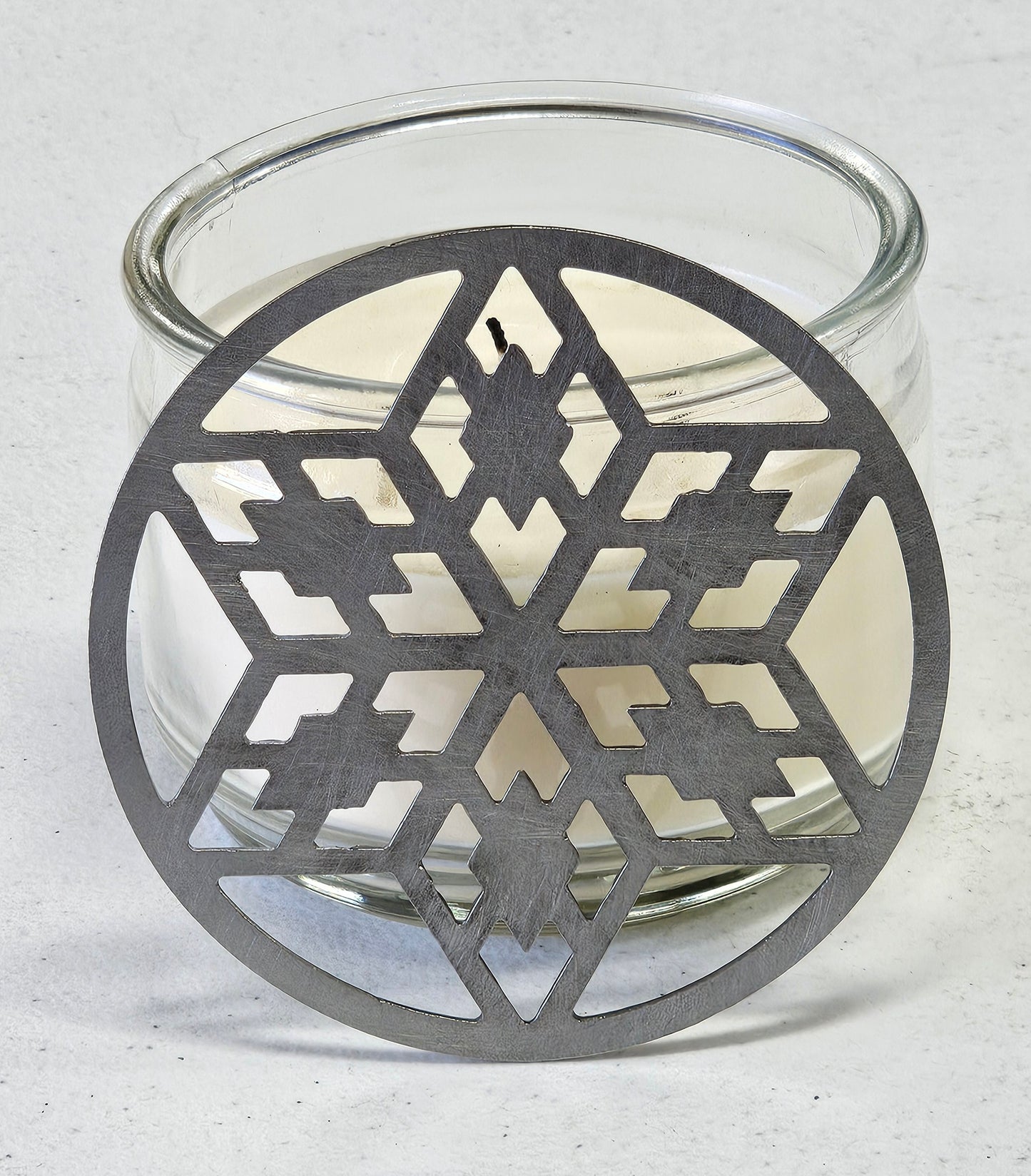 Celestial Star Candle Topper – Metal Candle Lid for Even Burn – Prevents Tunneling – Geometric Star Jar Candle Cover– Decorative Metal Candle Lid
