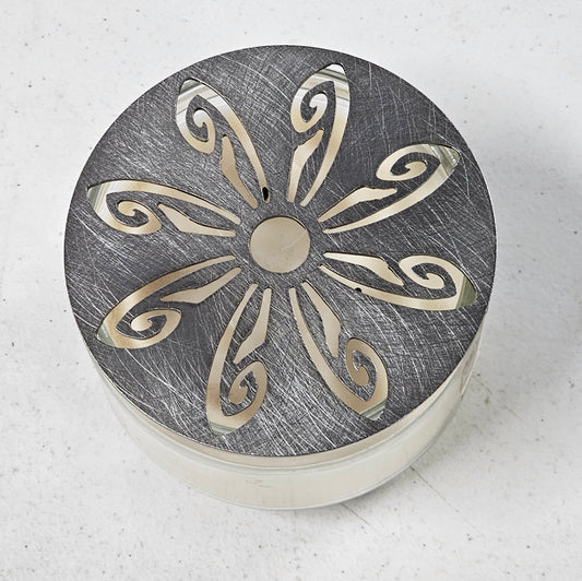 Radiant Wings Candle Topper – Raw Metal or Black Ceramic Coated Candle Accessory