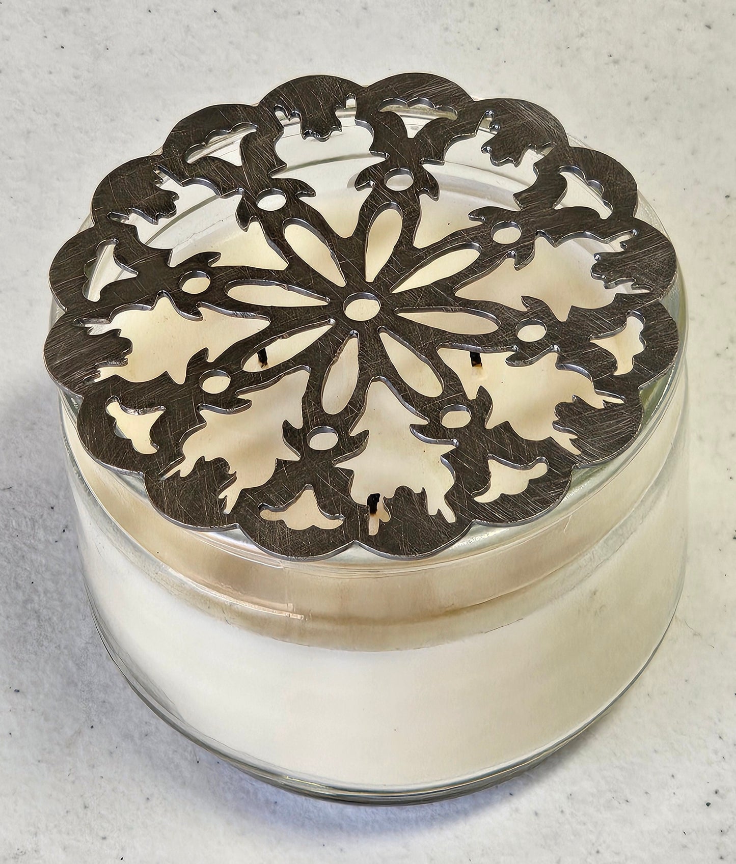 Ironcrest Candle Topper – Metal Candle Accessory for Jar Candles