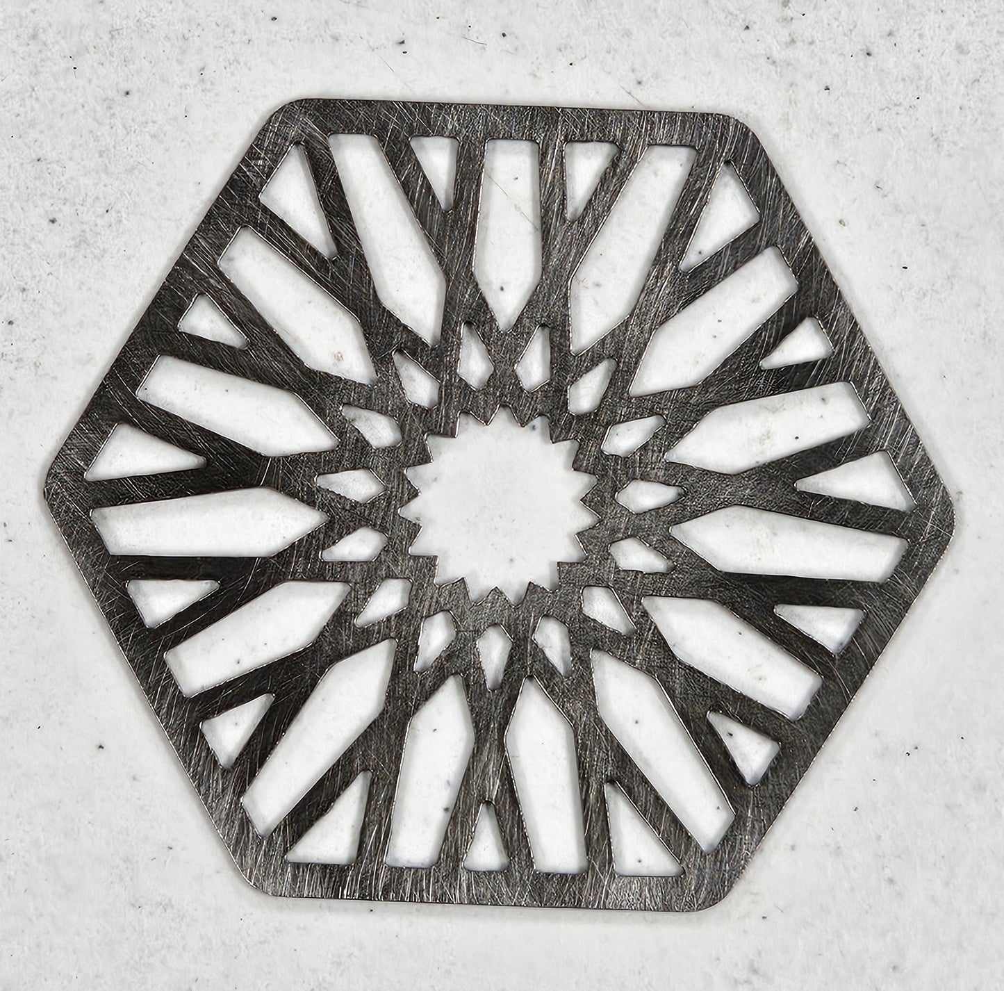 Hexed Sanctuary Candle Topper – Metal Geometric Jar Candle Accessory for Modern & Spiritual Decor