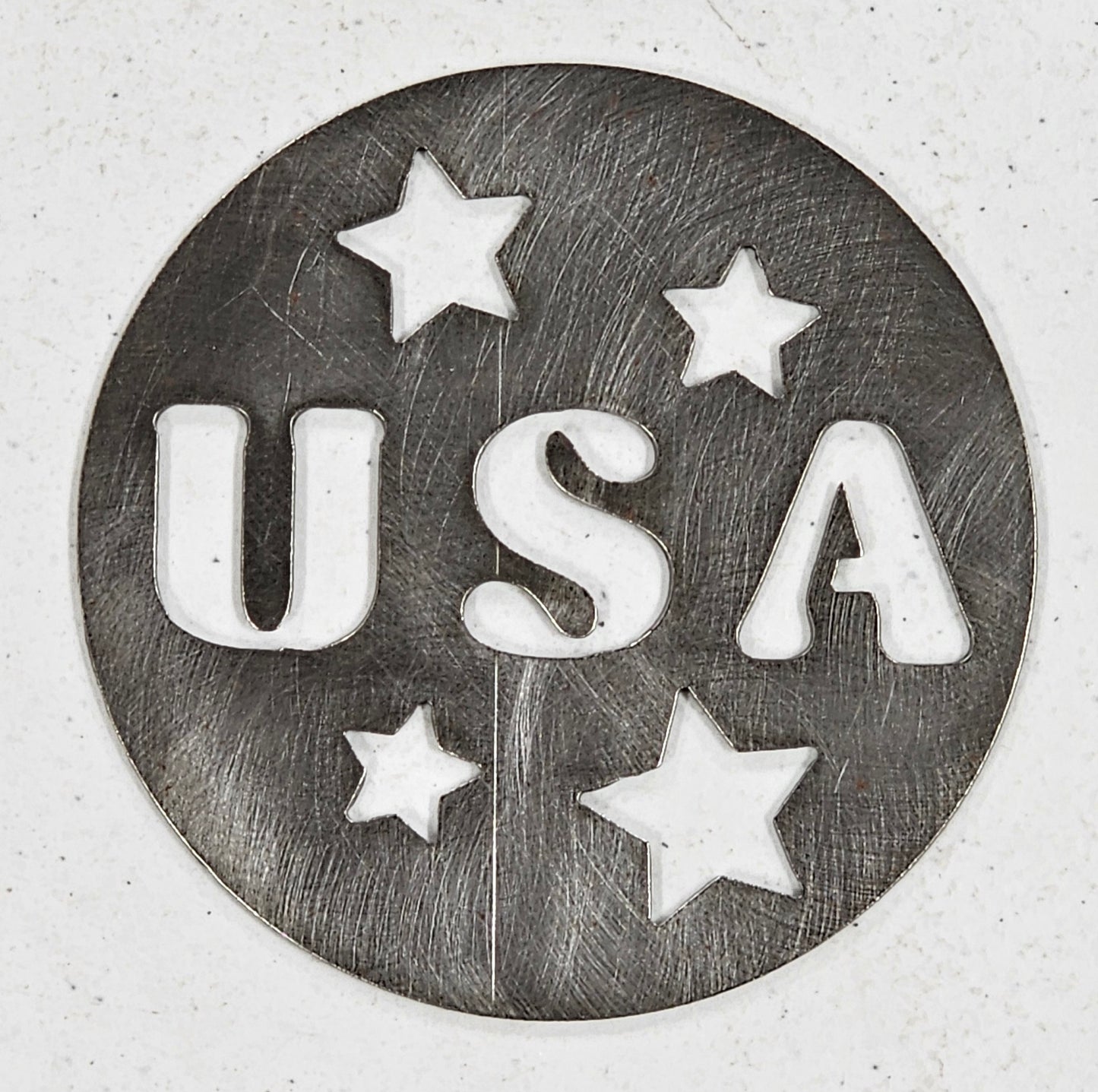 USA Metal Candle Topper with Stars – Patriotic Jar Candle Lid