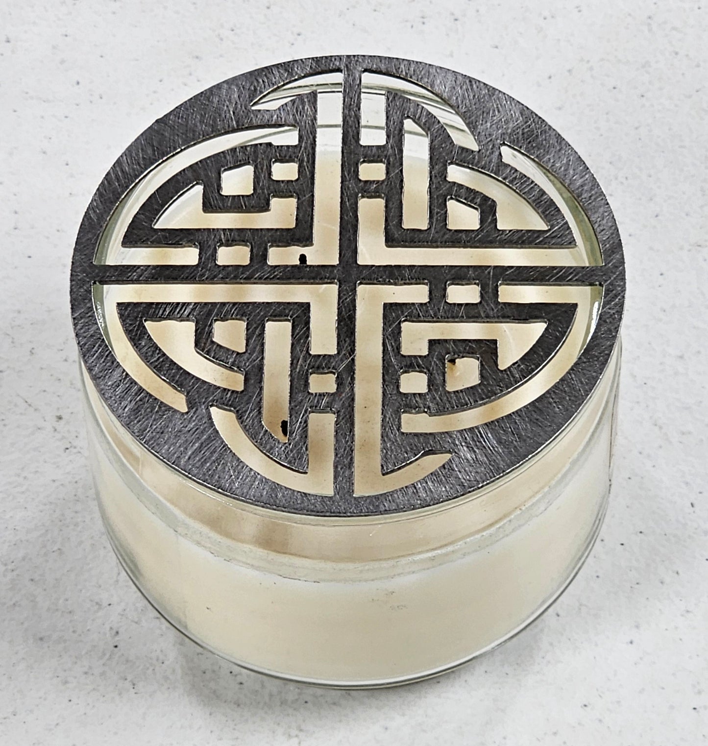 Celtic Blessing Candle Topper – Decorative Metal Celtic Knot Lid for Jar Candles, Irish Spiritual Home Decor Gift