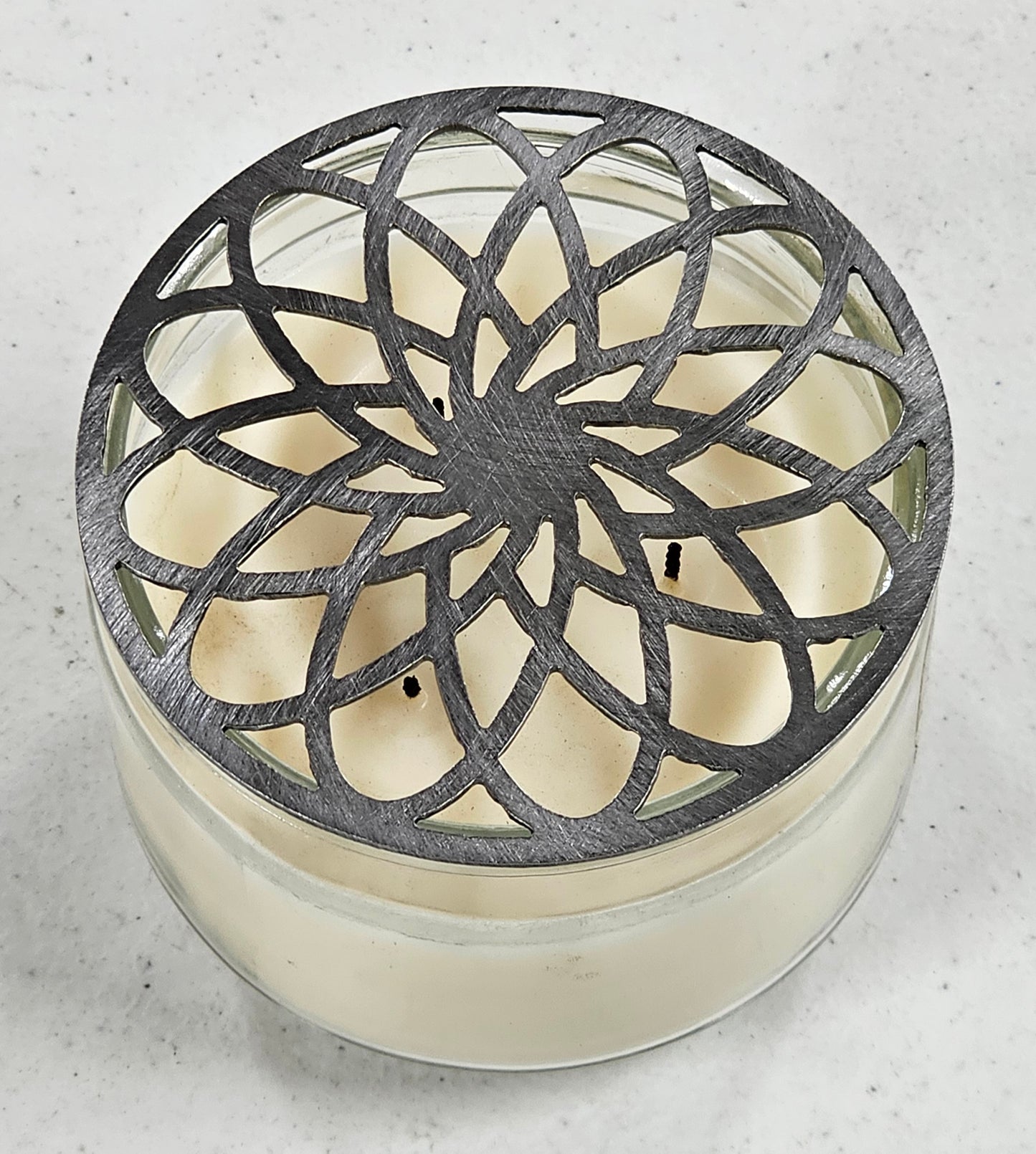 Farmhouse vintage candle decor accent