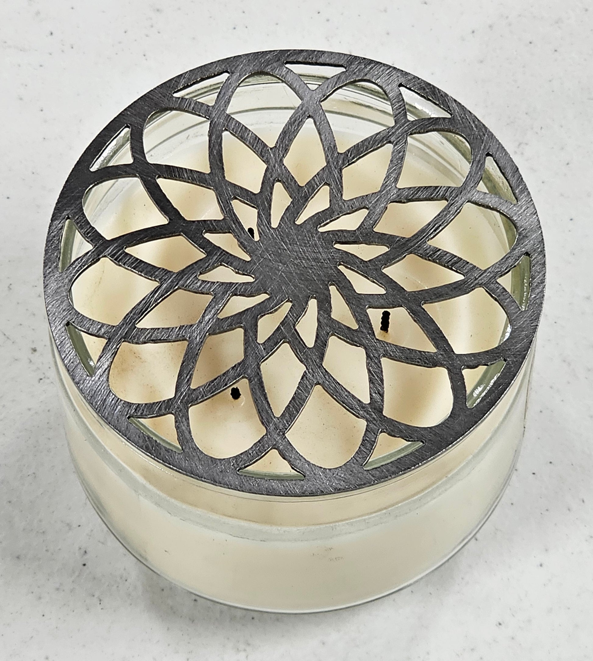 Farmhouse vintage candle decor accent