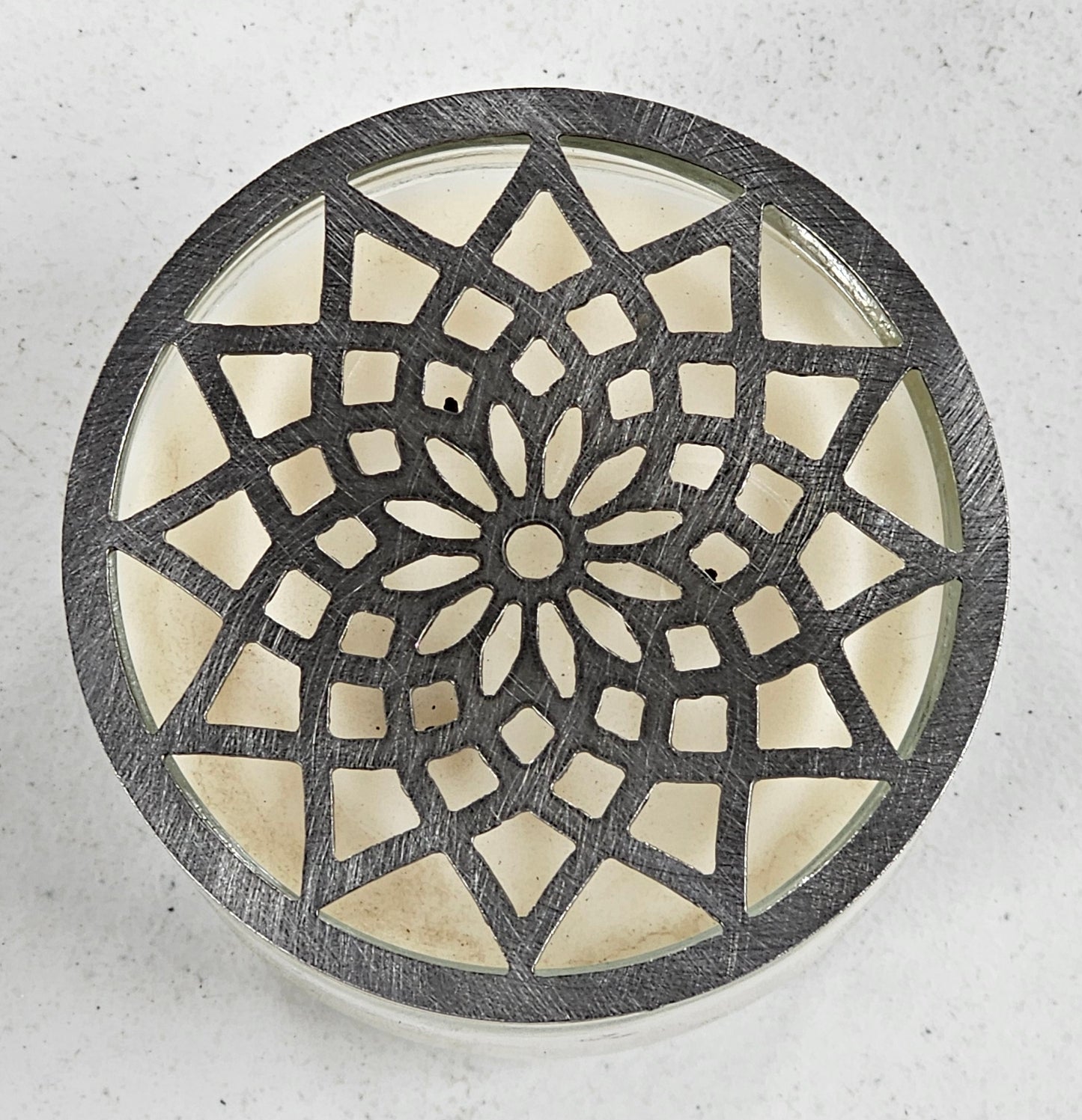 Sunburst Candle Topper | Geometric Jar Candle Lid | Reduce Tunneling