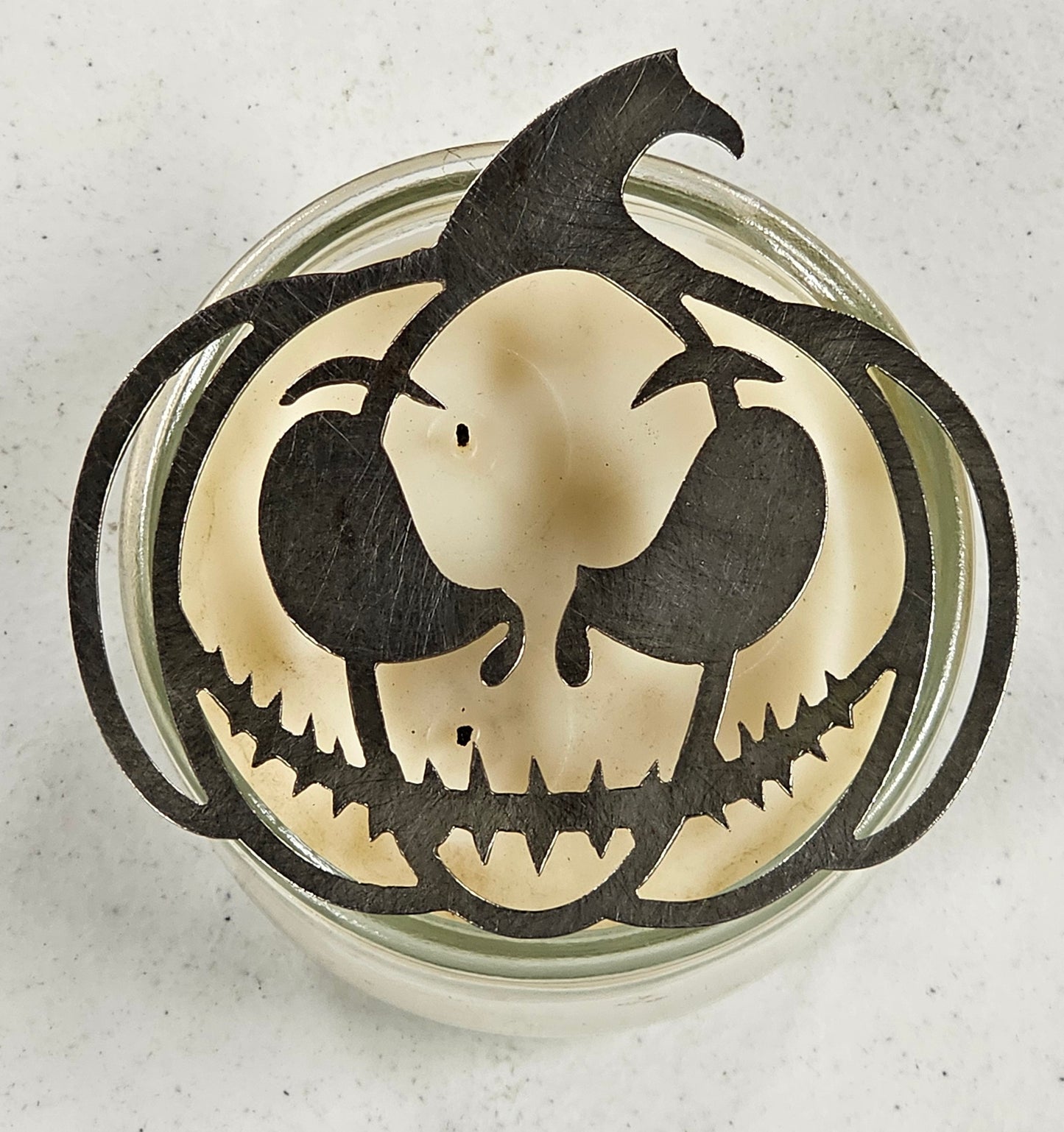 Jack the Menace Pumpkin Candle Topper | Halloween Jack O Lantern Jar Candle Lid