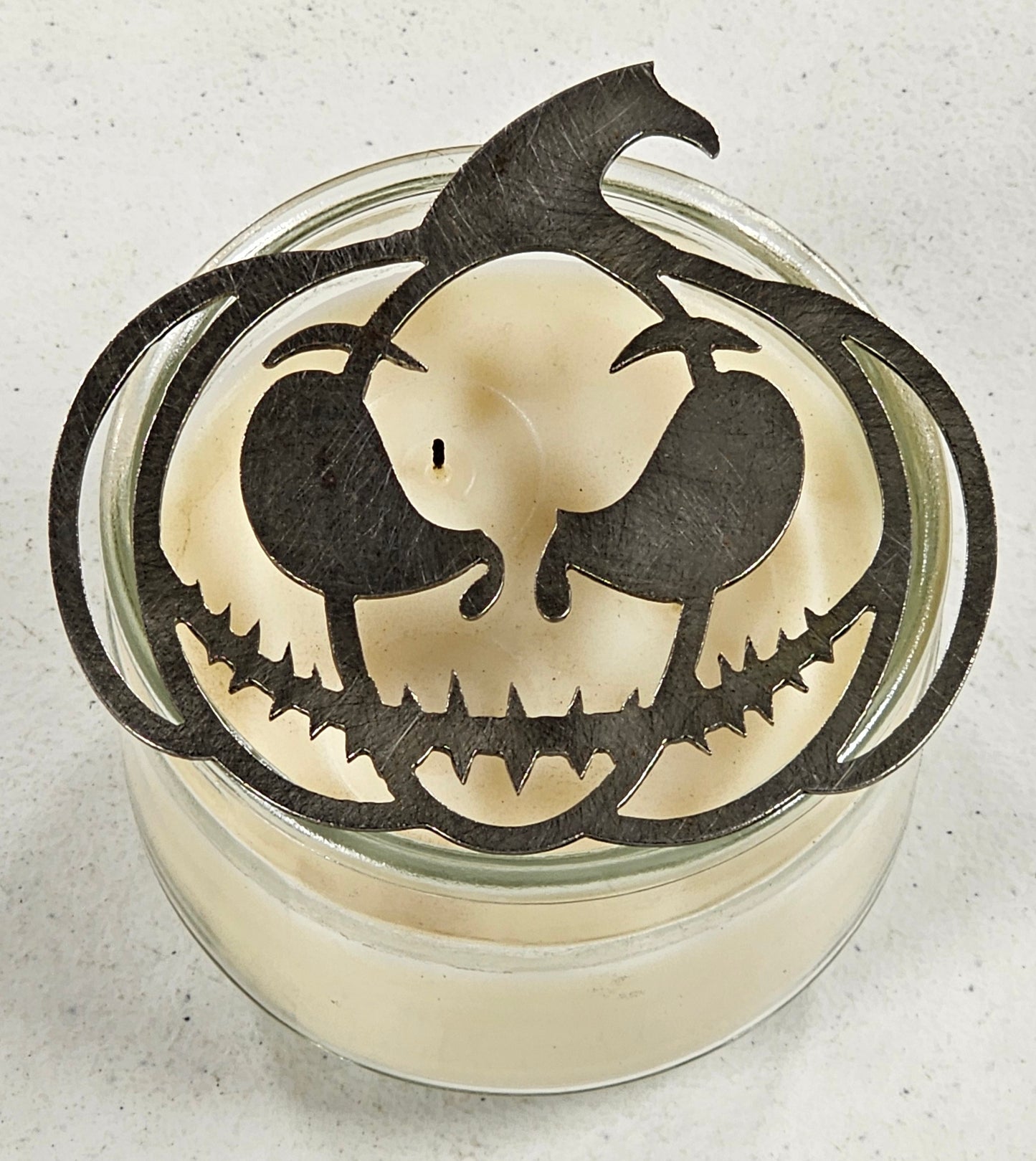 Jack the Menace Pumpkin Candle Topper | Halloween Jack O Lantern Jar Candle Lid