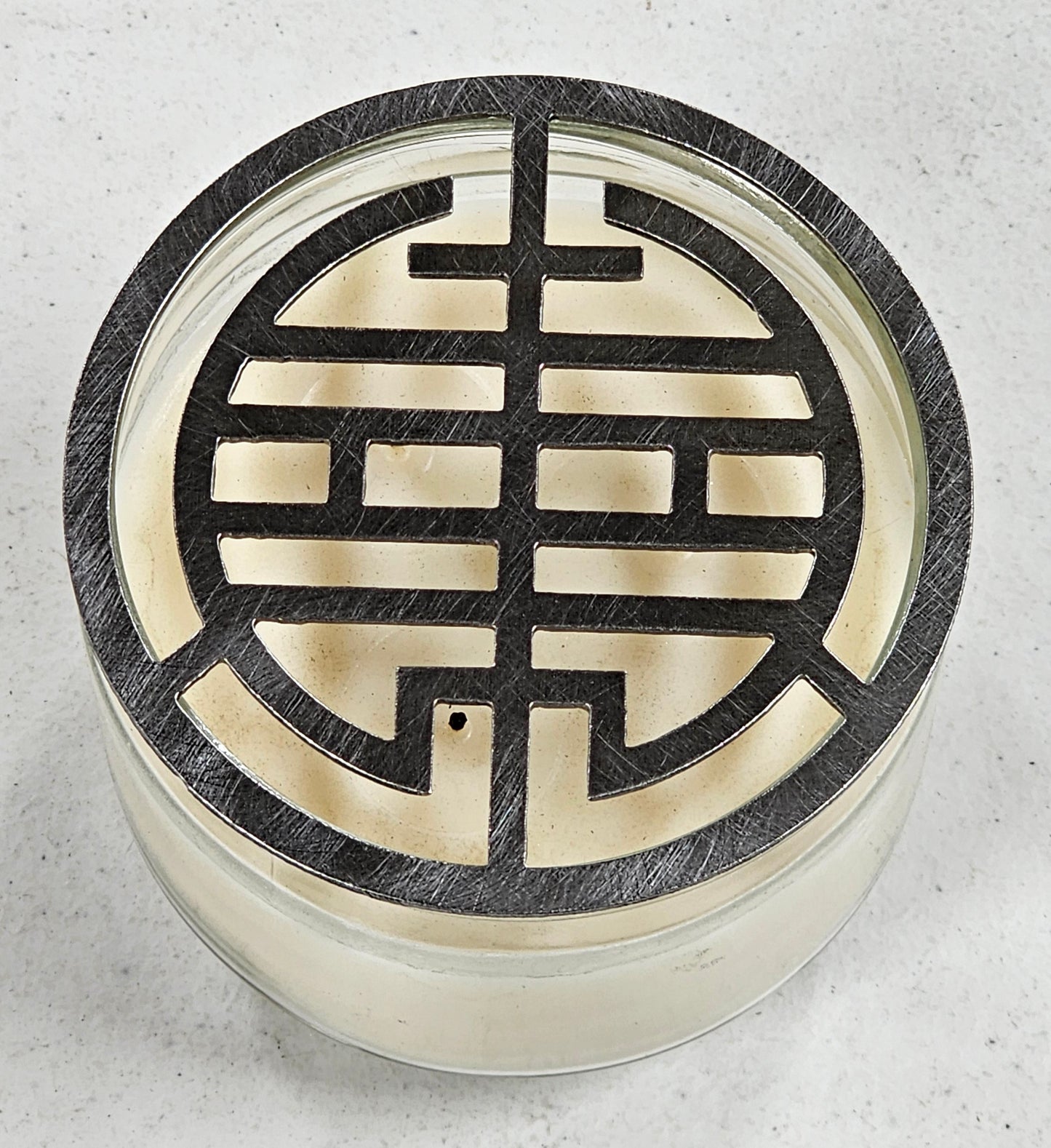 Zen Harmony Metal Candle Topper – Modern Jar Candle Lid