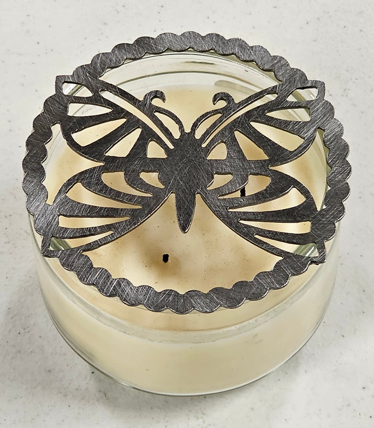 Vintage Butterfly Metal Candle Topper – Jar Candle Cover