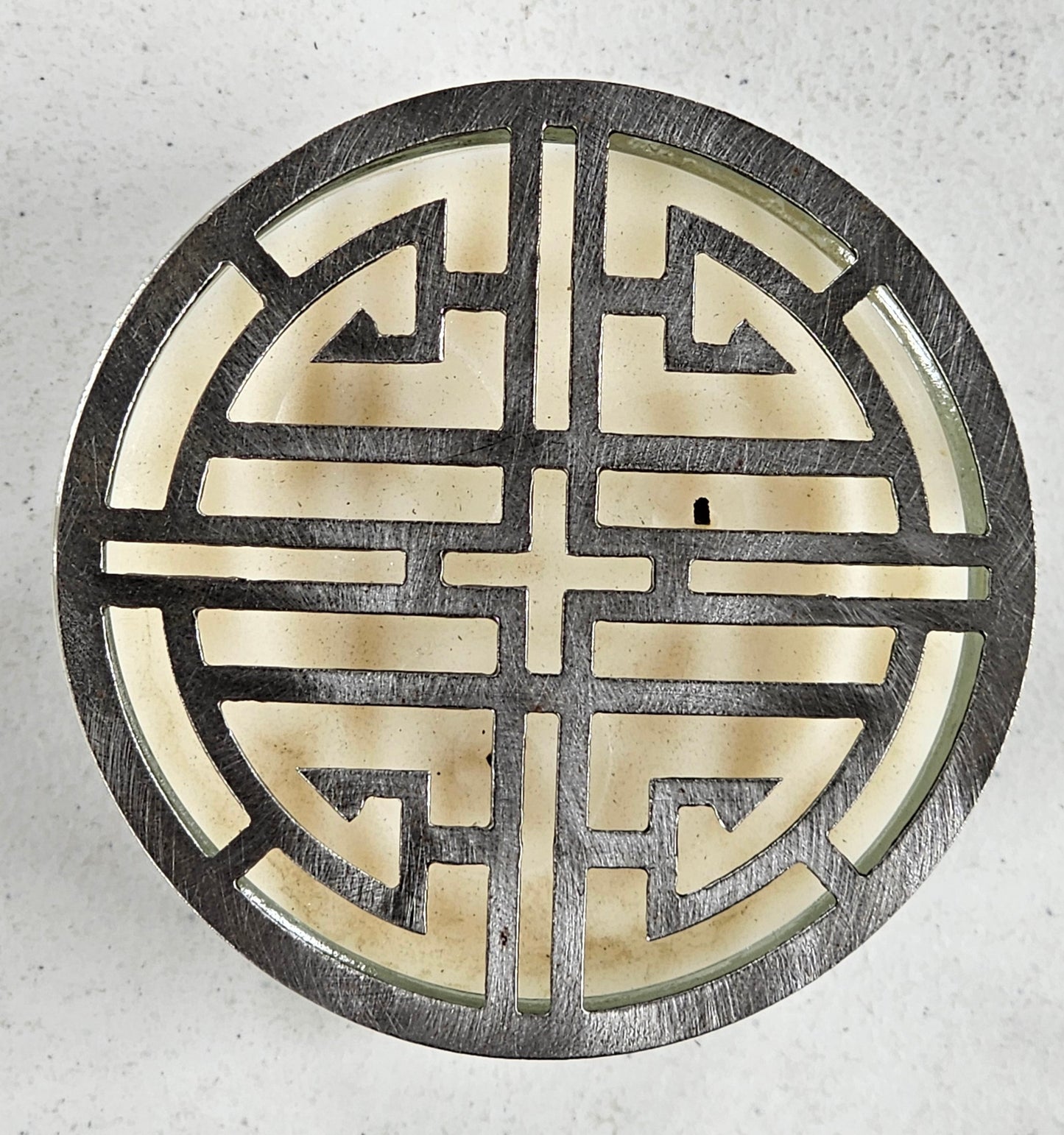 Midnight Lotus Candle Topper – Geometric Metal Jar Candle Lid