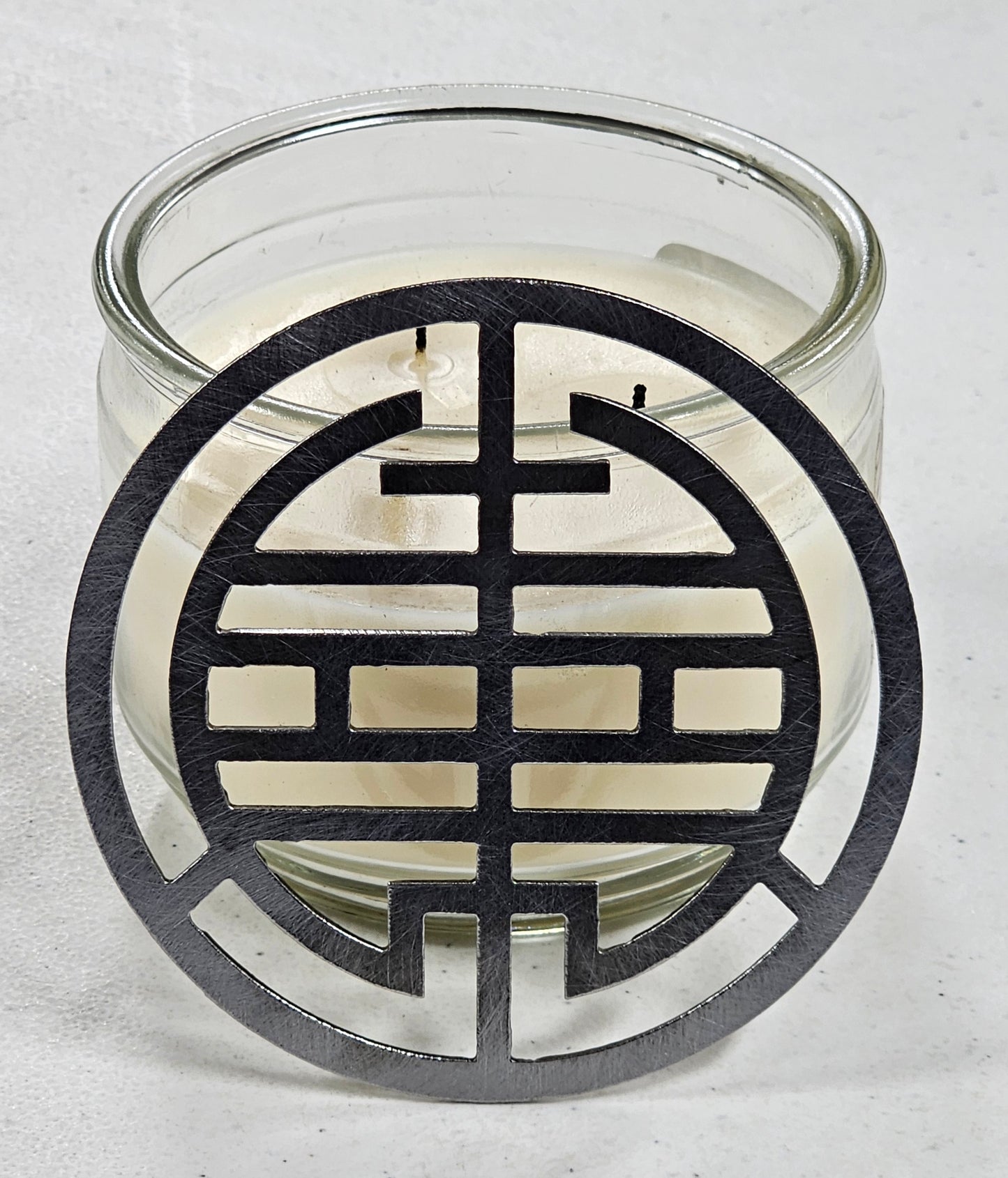 Zen Harmony Metal Candle Topper – Modern Jar Candle Lid