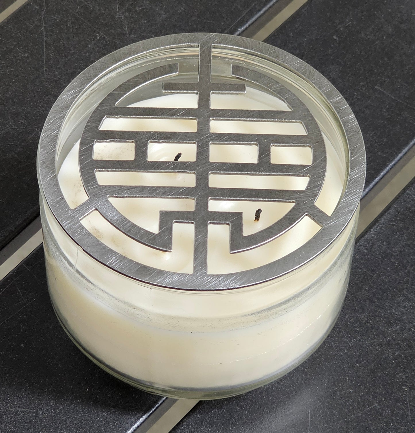 Zen Harmony Metal Candle Topper – Modern Jar Candle Lid