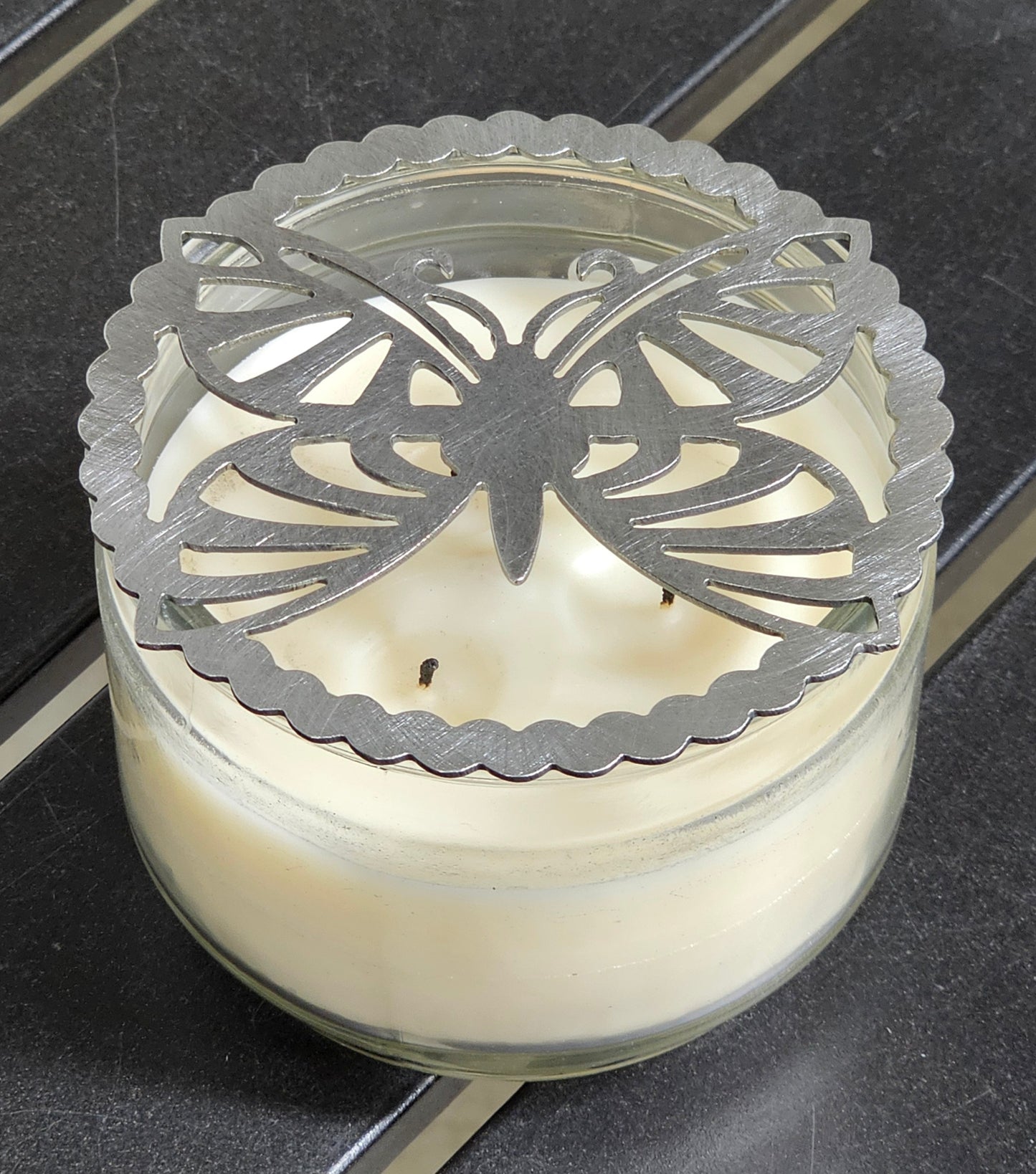 Vintage Butterfly Metal Candle Topper – Jar Candle Cover