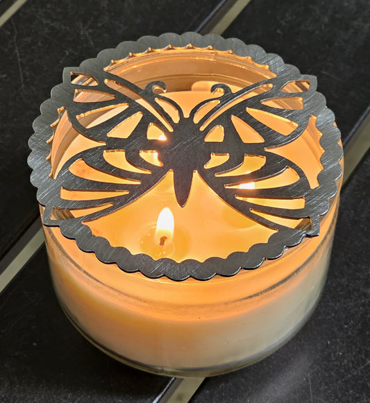 Vintage Butterfly Metal Candle Topper – Jar Candle Cover