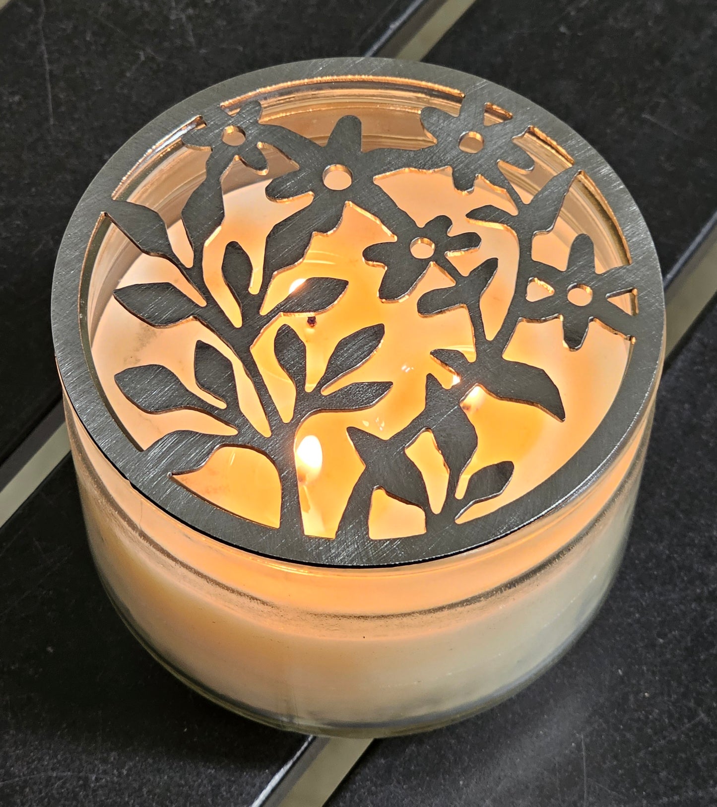 Wildflower Garden Candle Topper | Floral Metal Candle Accessory