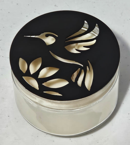 Hummingbird Candle Topper – Decorative Metal Jar Candle Lid to Prevent Tunneling & Promote Even Burn