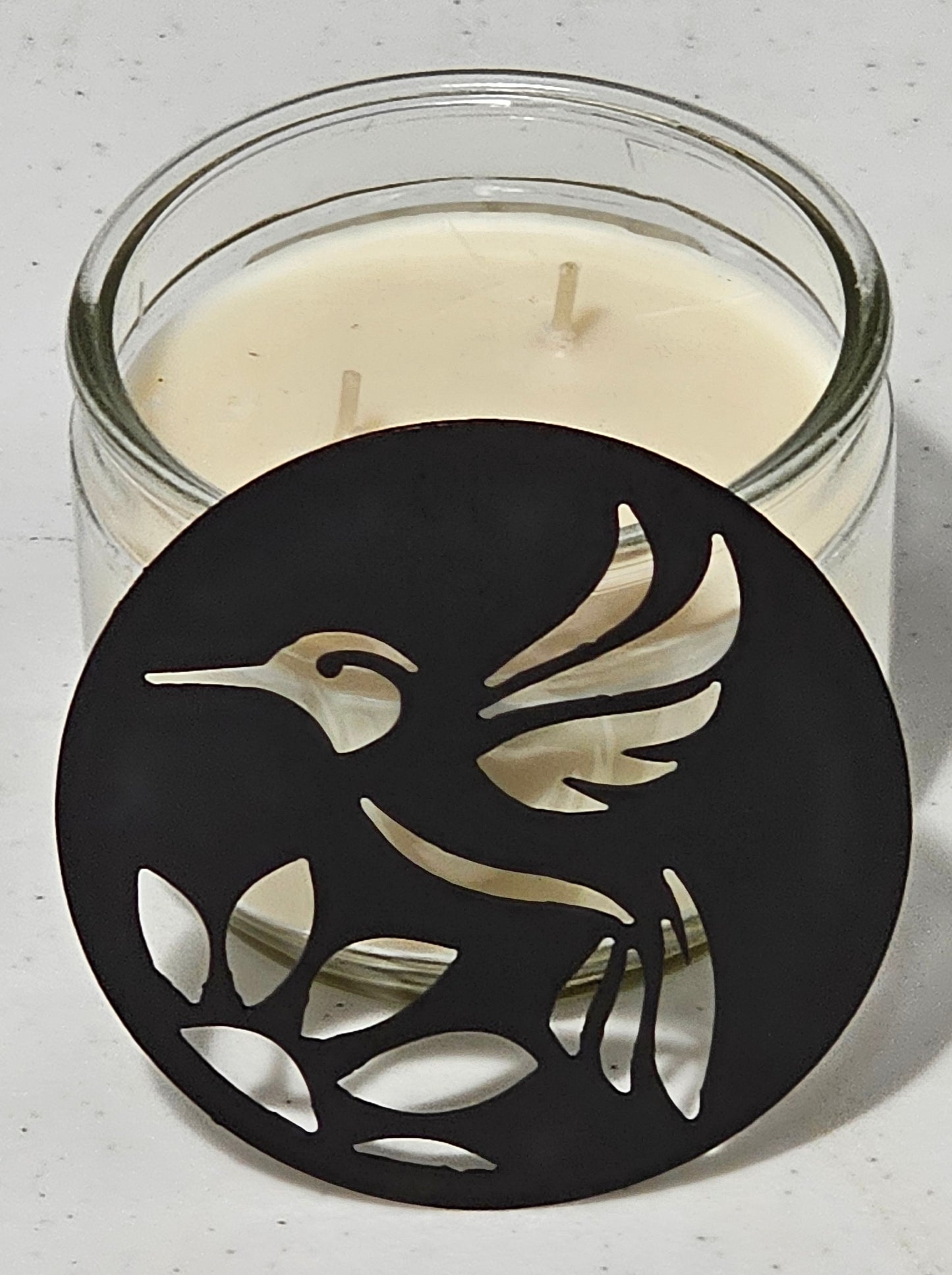 Hummingbird Candle Topper – Metal Candle Lid for 3-Wick Candles | Nature Bird Design Home Décor Gift