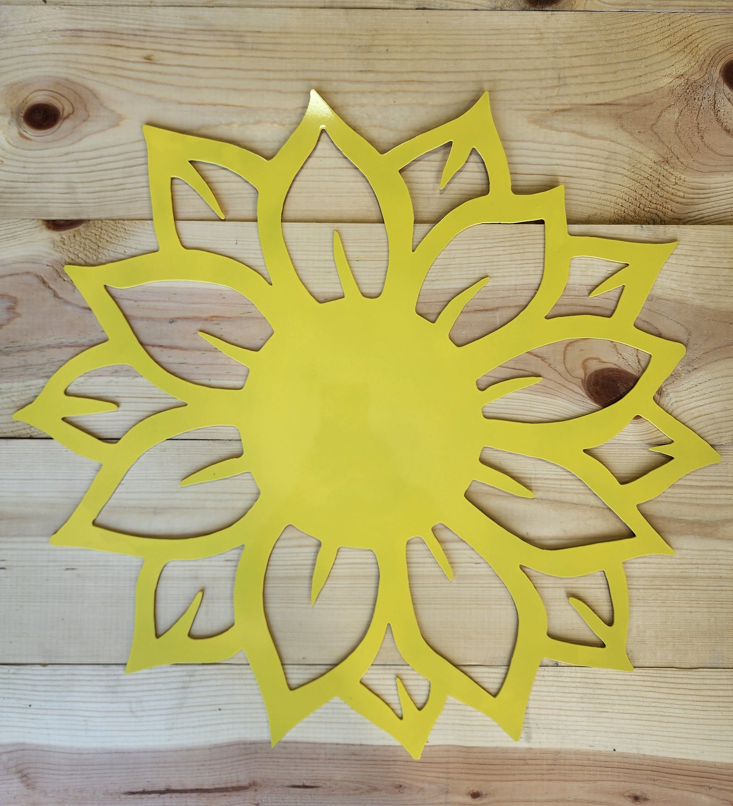 My Happy Place’ Metal Sunflower Sign – Rustic indoor or outdoor Wall Décor- Wall Art