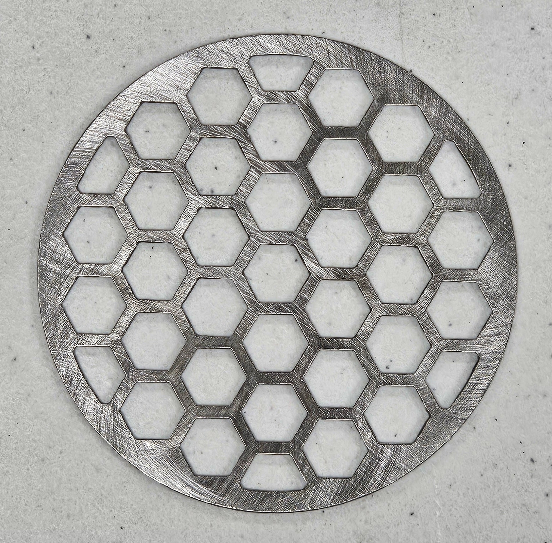 Metal jar candle topper hexagon design