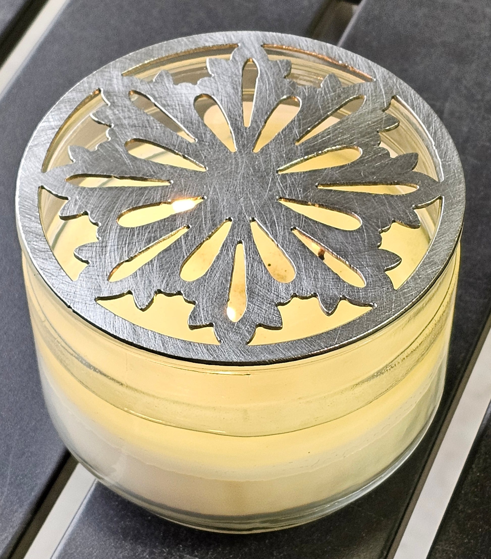 Scandinavian snowflake candle accessory for winter decor