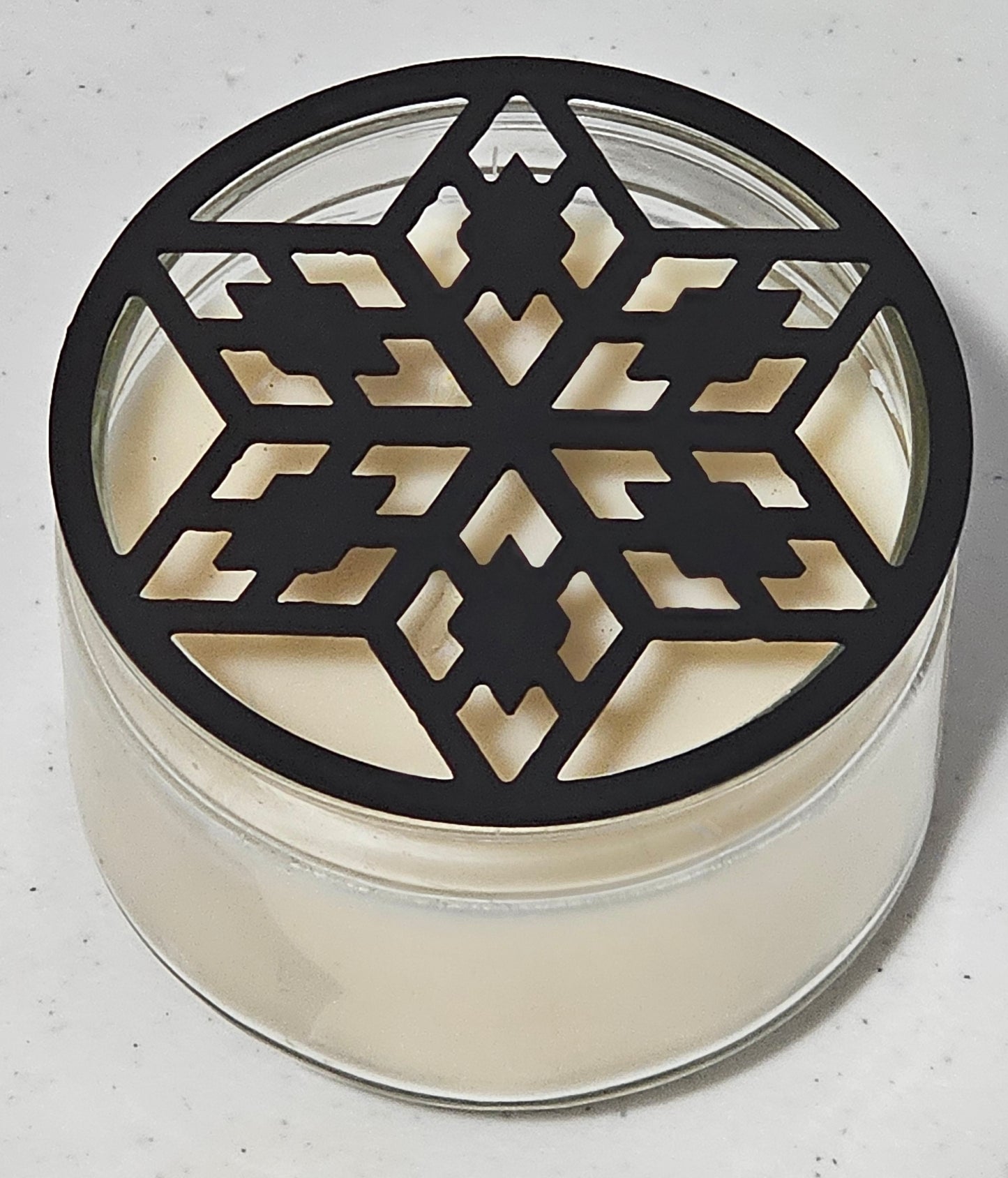 Celestial Star Candle Topper – Metal Candle Lid for Even Burn – Prevents Tunneling – Geometric Star Jar Candle Cover– Decorative Metal Candle Lid