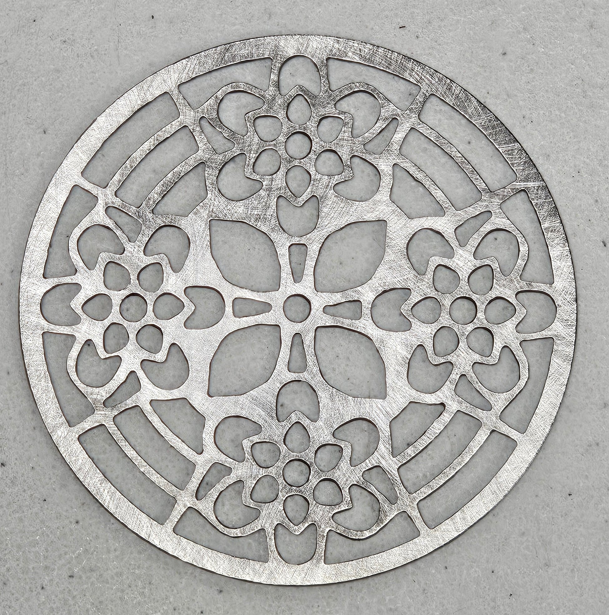 heirloom bloom candle topper metal floral design
