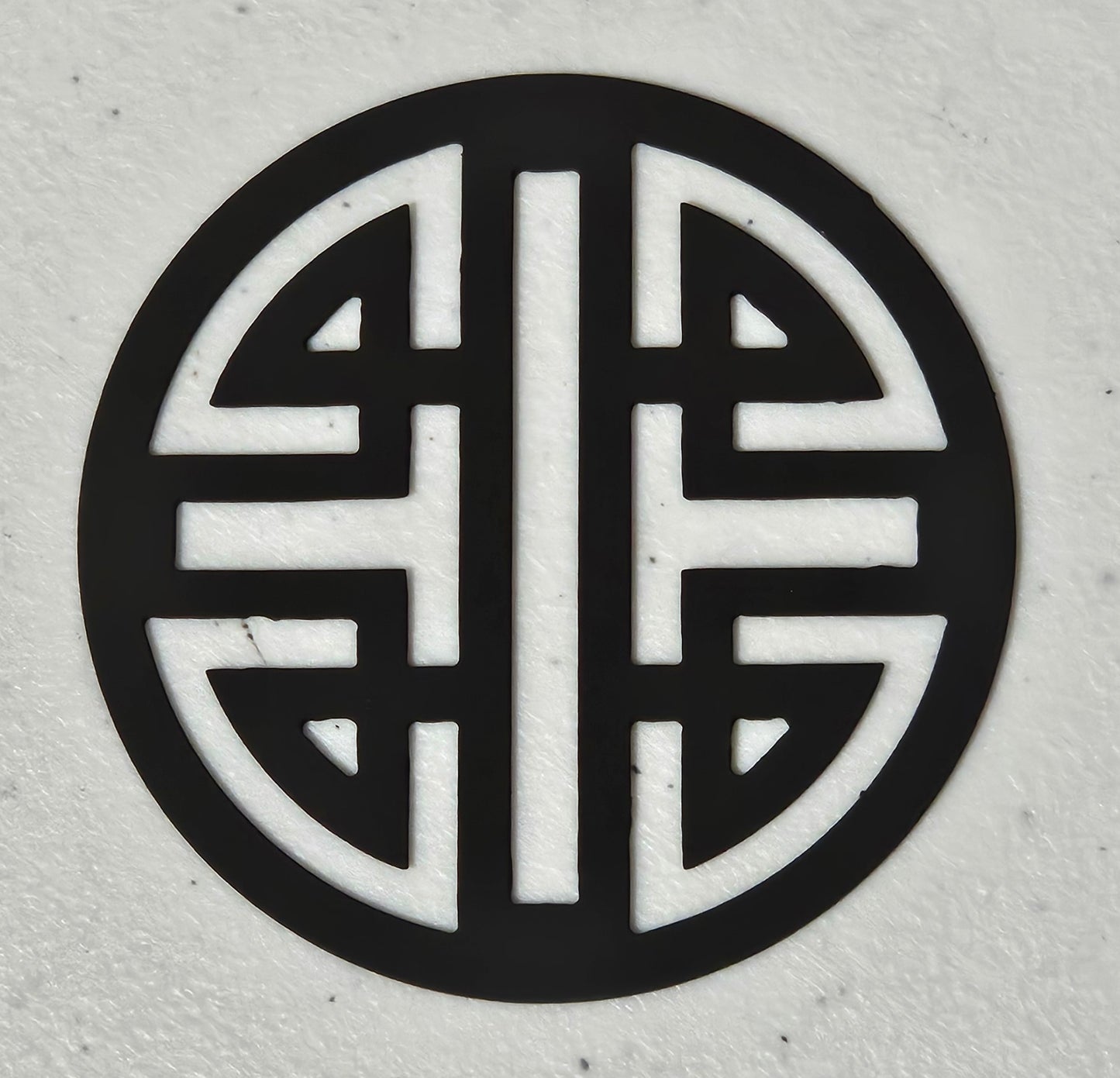 Double Happiness Glow Candle Topper – Chinese Symbol Metal Candle Lid, Feng Shui & Wedding Gift, Black Ceramic or Raw Metal Finish
