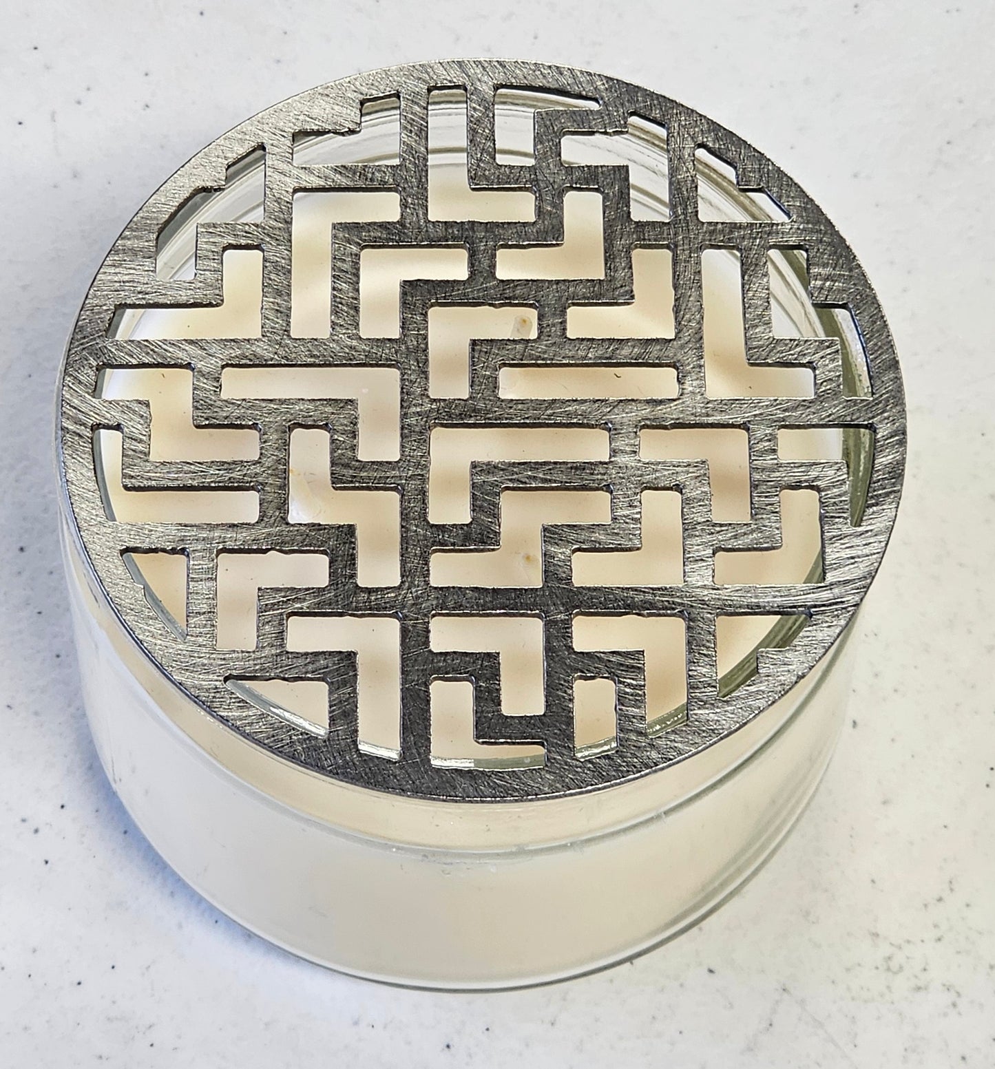 Puzzle Candle Topper – Metal Maze Candle Cover for Even Burn & Reduced Tunneling