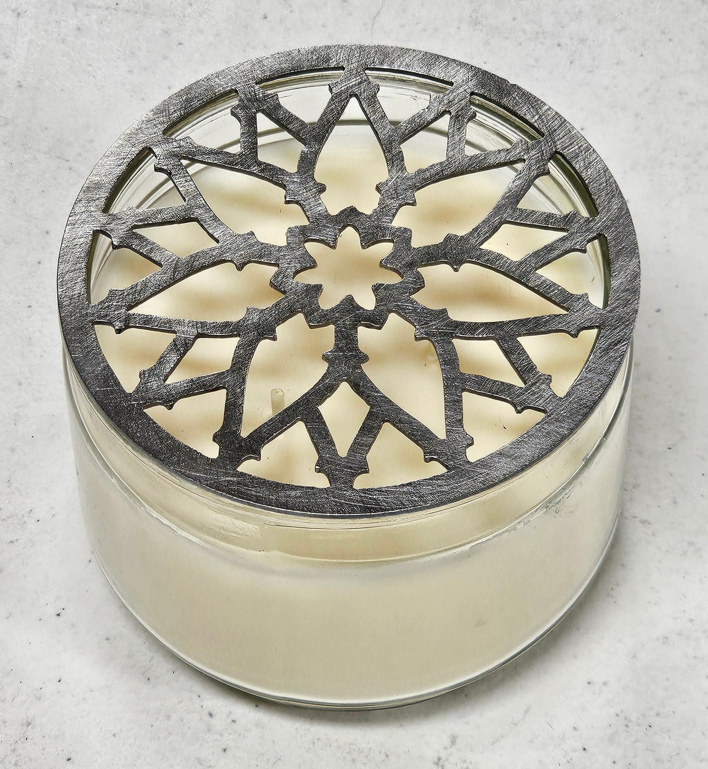 Luxury Metal Cathedral Rose Candle Topper | Gothic Architectural Candle Accessory