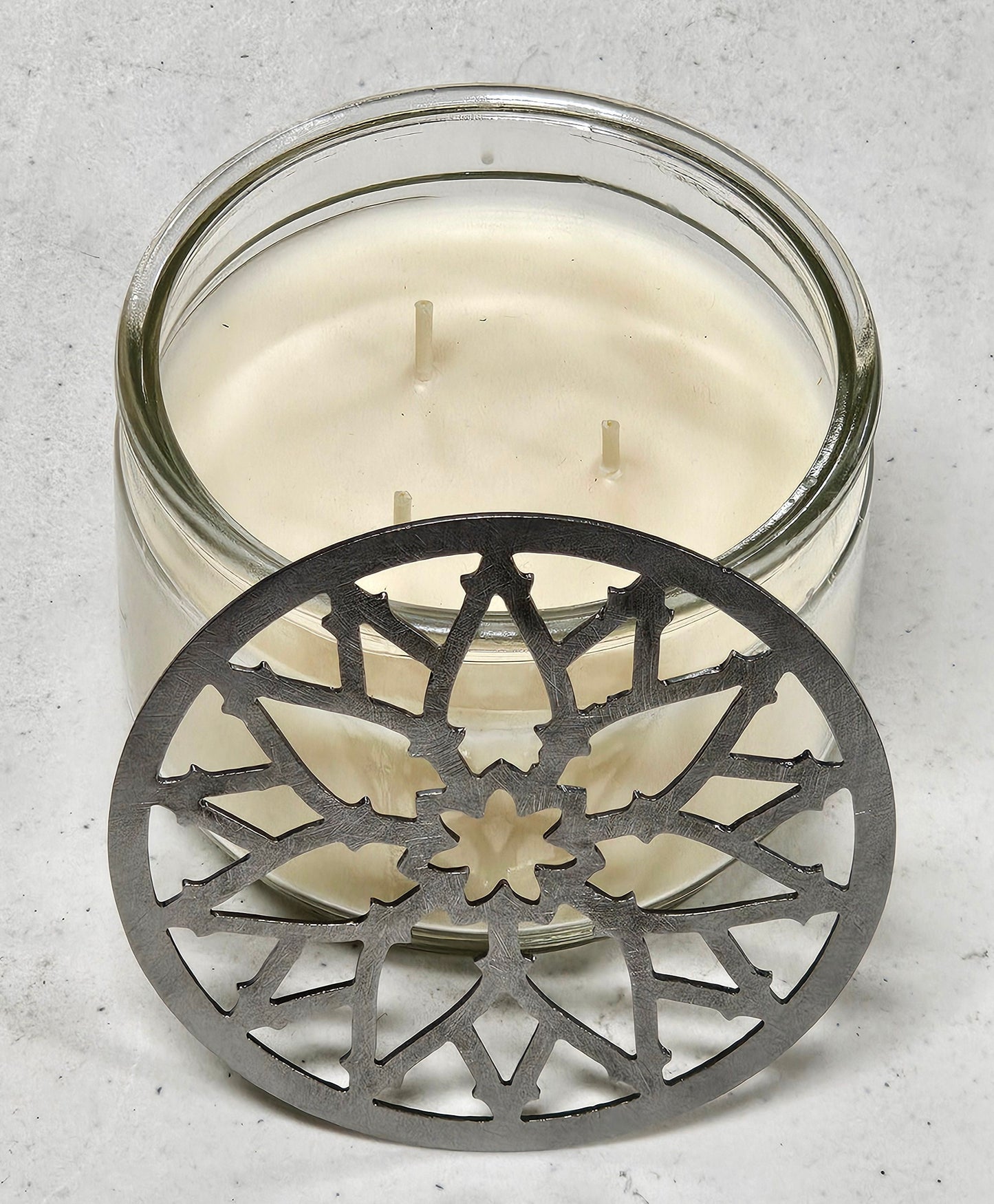 Luxury Metal Cathedral Rose Candle Topper | Gothic Architectural Candle Accessory