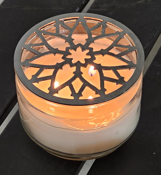 Luxury Metal Cathedral Rose Candle Topper | Gothic Architectural Candle Accessory