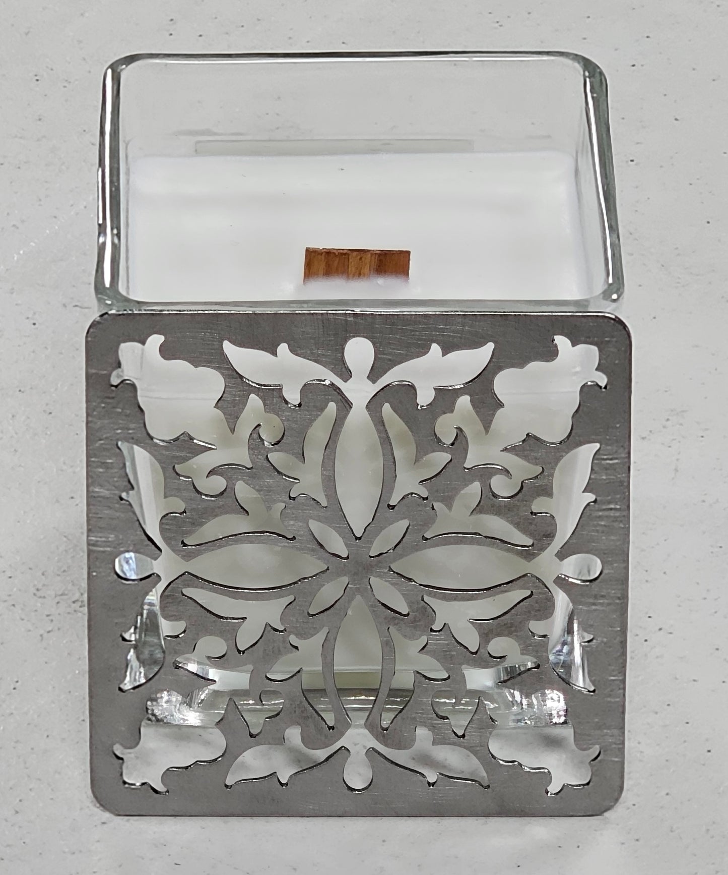 LumiLace Candle Topper – Decorative Metal Jar Candle Lid to Prevent Tunneling & Promote Even Burn