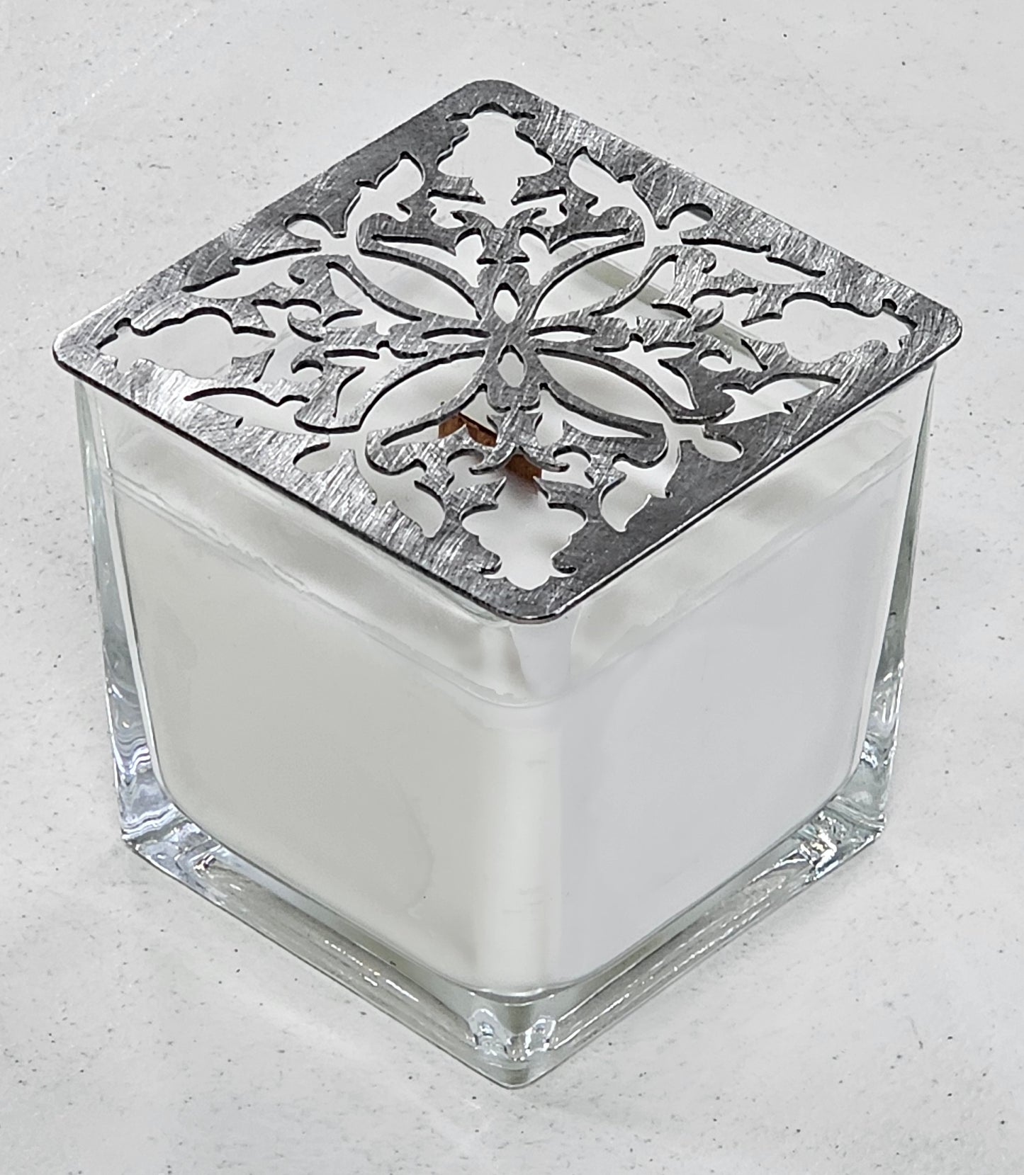 LumiLace Candle Topper – Decorative Metal Jar Candle Lid to Prevent Tunneling & Promote Even Burn
