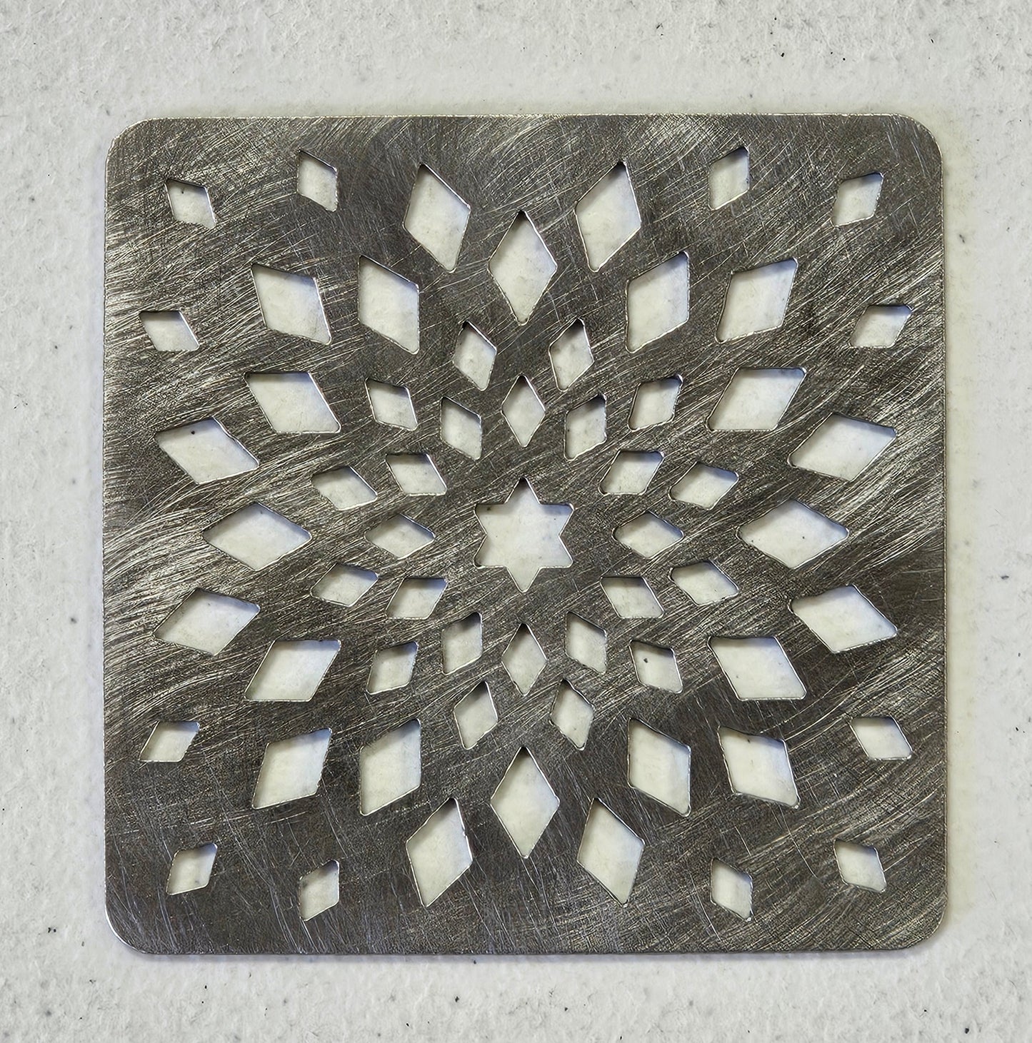 Square Starburst Candle Topper,  Metal Geometric Candle Topper, Handmade Candle Accessory