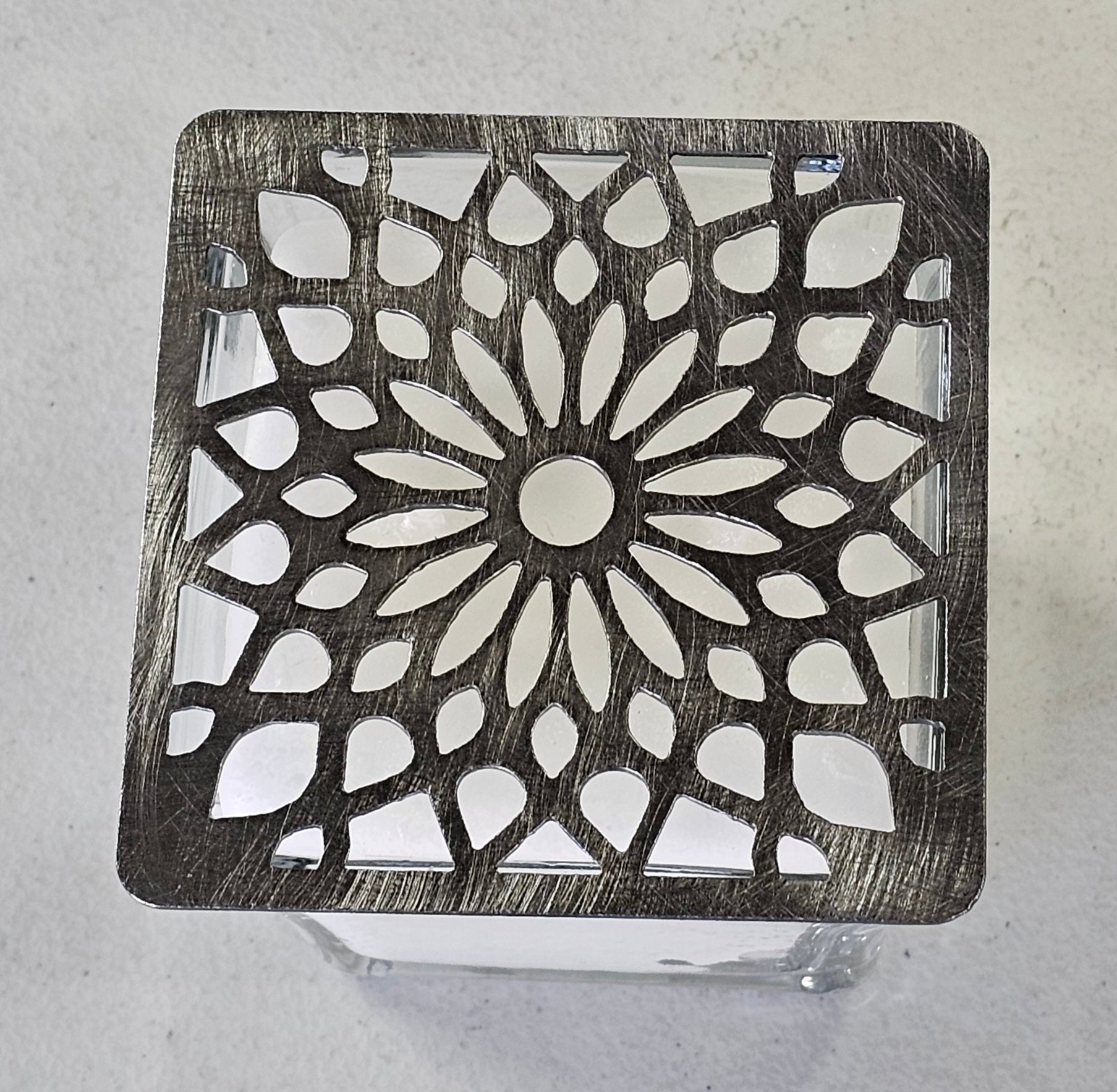 lattice mosaic candle topper home decor