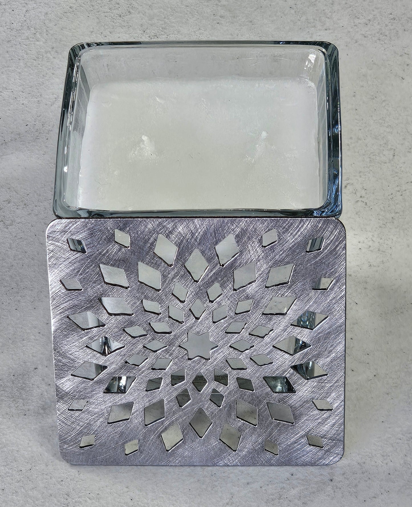 Square Starburst Candle Topper,  Metal Geometric Candle Topper, Handmade Candle Accessory